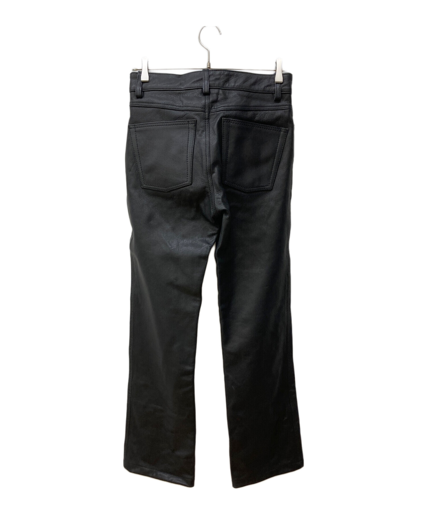 DEGNER 牛革パンツ 黒 90cm 中古・古着通販】DEGNER (デグナー) レザーパンツ ブラック サイズ:M