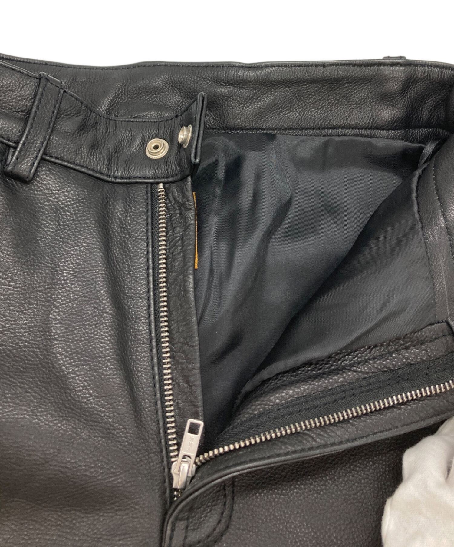 中古・古着通販】DEGNER (デグナー) レザーパンツ ブラック サイズ:M