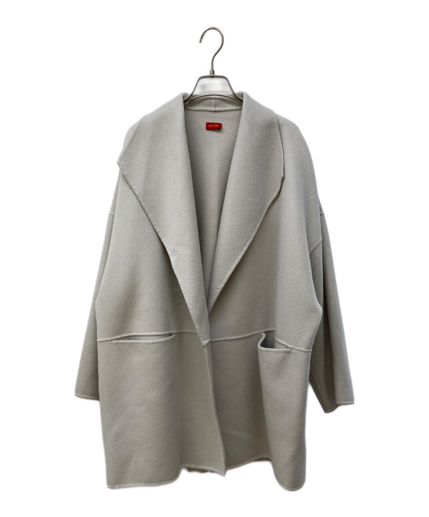 DES PRÉS グレー ダブルブレスト ショートコート ダブルブレストショートコート【セットアップ着用可能】[品番