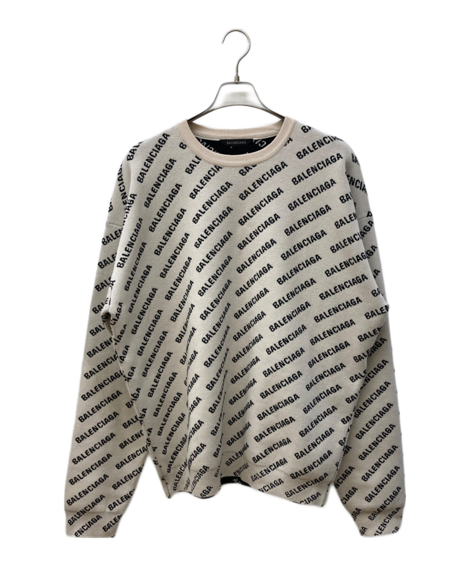 中古・古着通販】BALENCIAGA (バレンシアガ) オールオーバーロゴニット