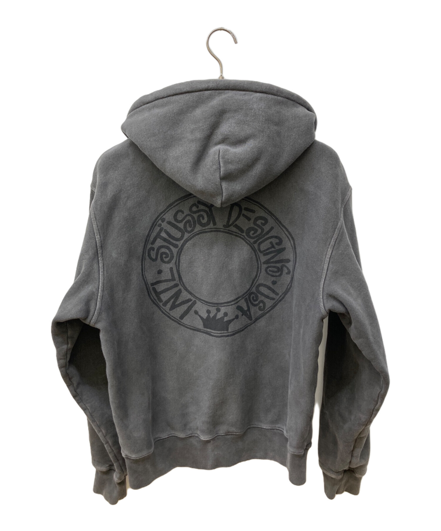 Stussy グレー ジップアップパーカー M 値下げ受付け中 中古・古着通販】stussy (ステューシー) Buana Pigment Dyed Hoodie