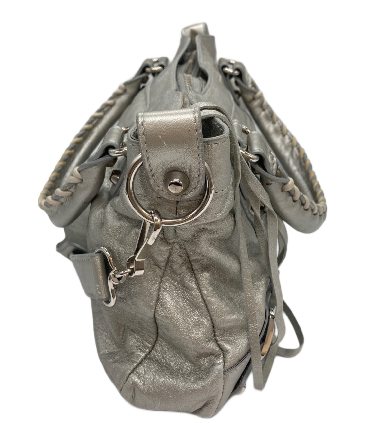 バレンシアガ　バッグ　シルバー 中古・古着通販】BALENCIAGA (バレンシアガ) バッグ シルバー