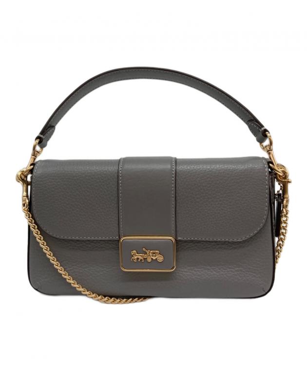 COACH コーチ ボディバッグ ベルトバッグ レザー クロスボディ グレー 中古・古着通販】COACH (コーチ) ミニ グレース クロスボディバッグ