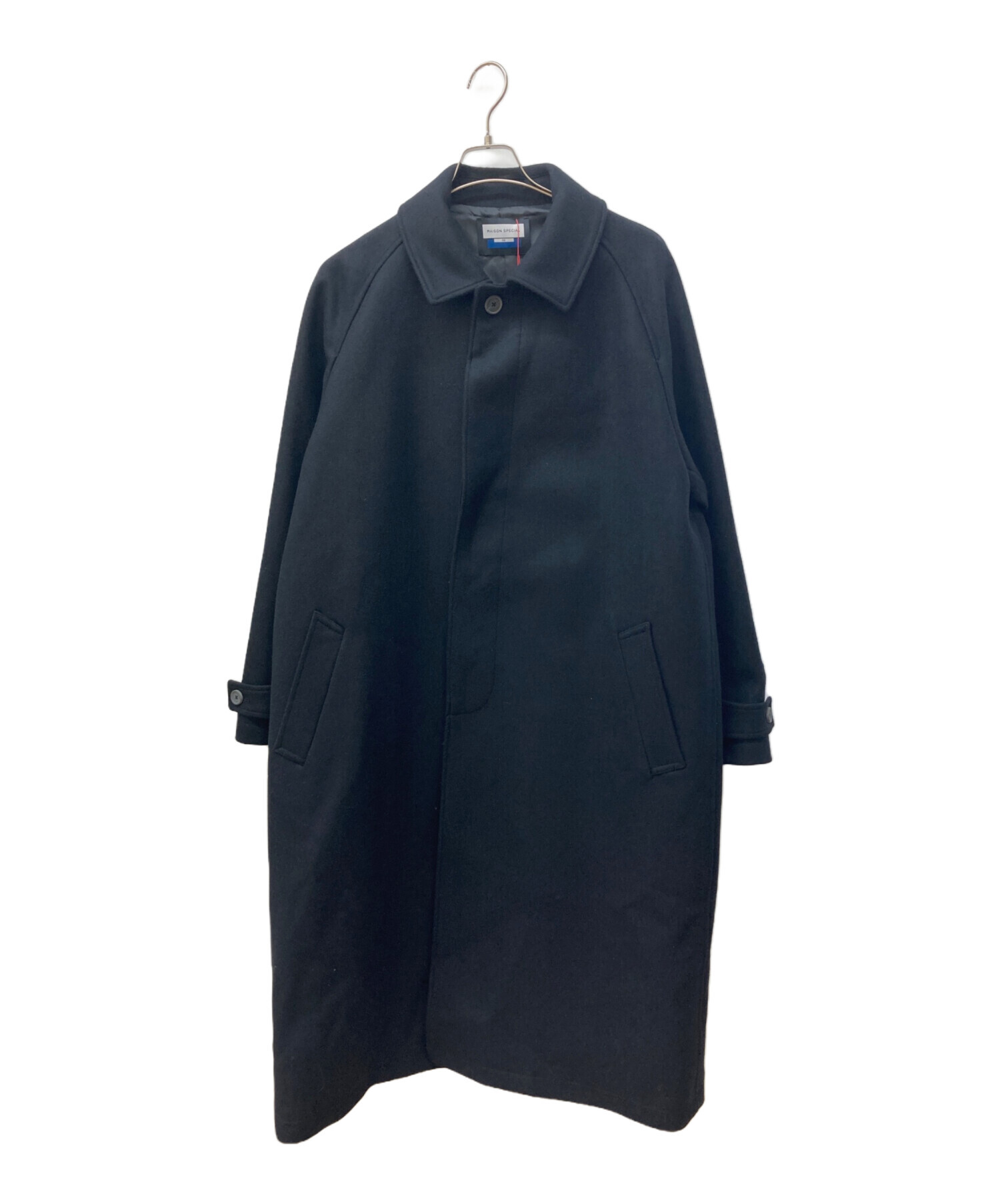 Super140s Prime-Over Melton Balmachan Coat