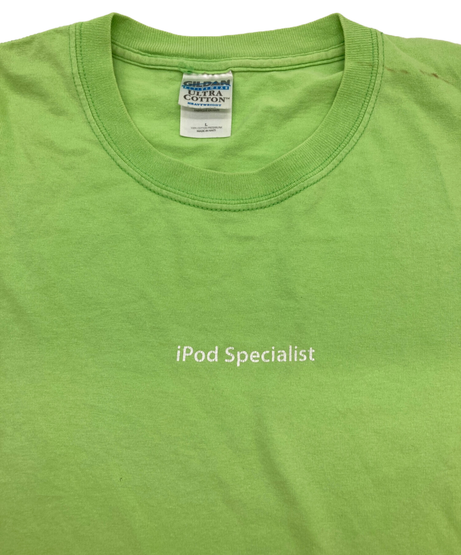 中古・古着通販】Apple (アップル) 企業Tシャツ 黄緑 サイズ:Ⅼ