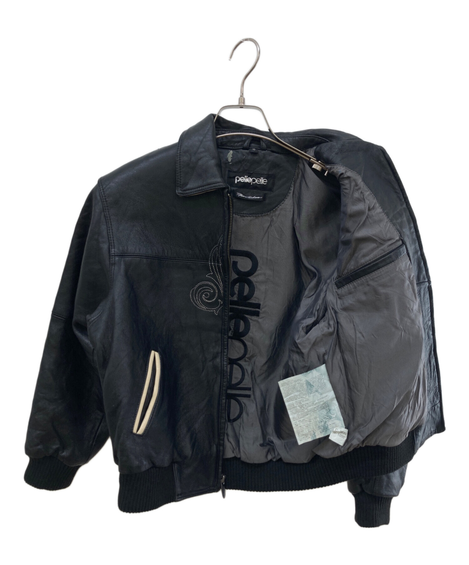 中古・古着通販】pellepelle (ペレペレ) レザージャケット ブラック