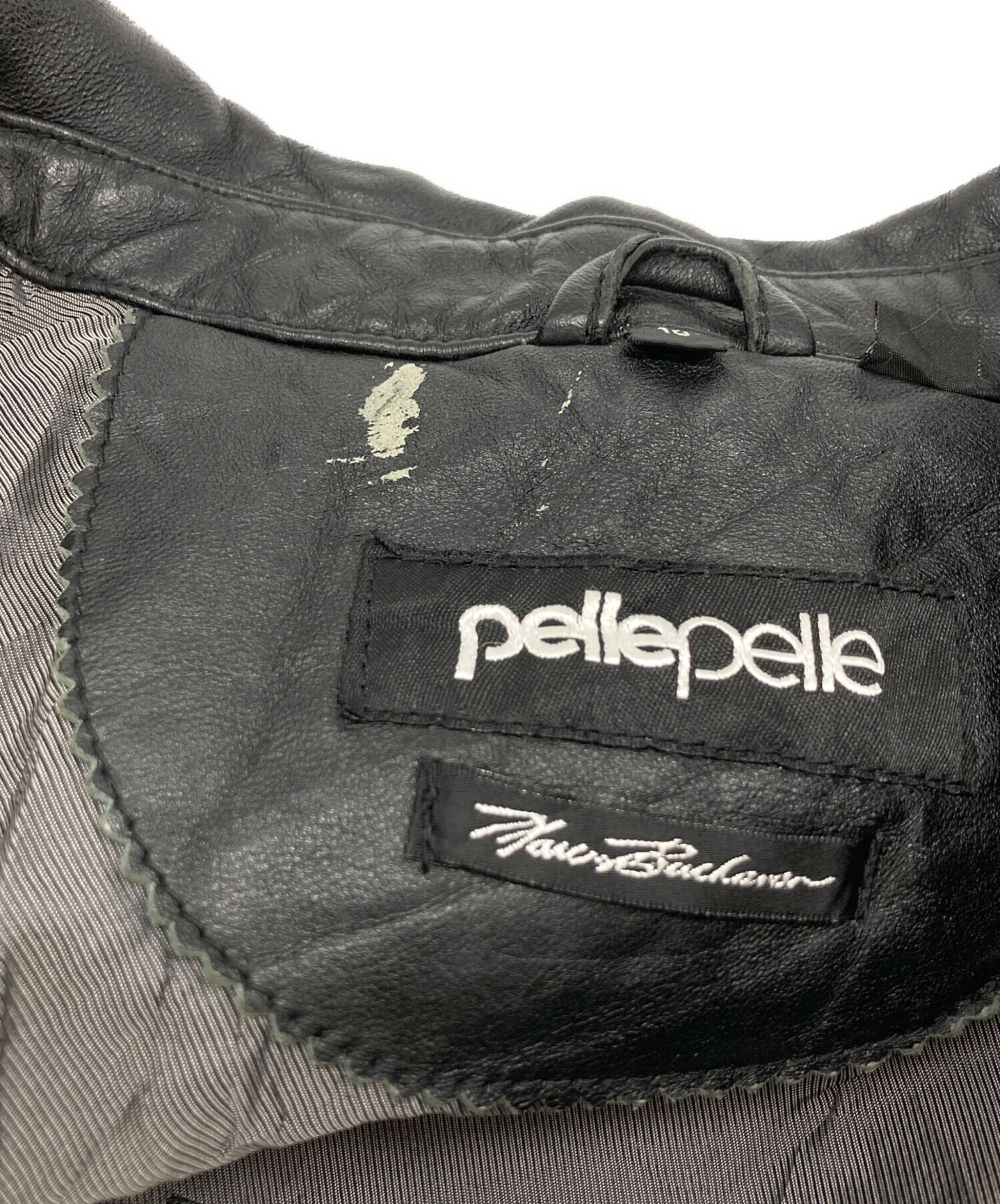 中古・古着通販】pellepelle (ペレペレ) レザージャケット ブラック