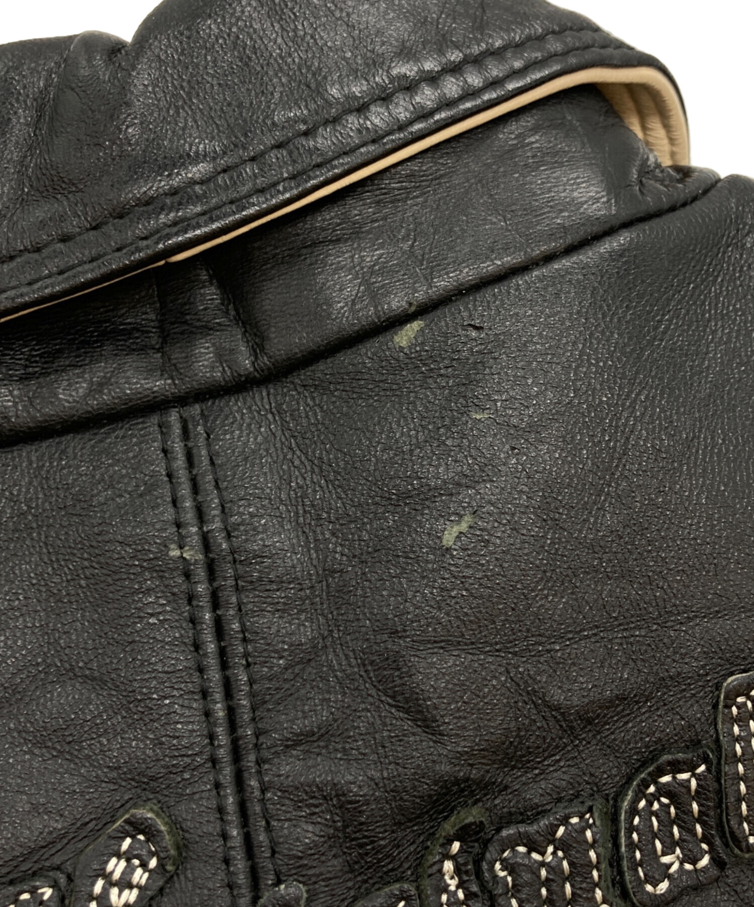 中古・古着通販】pellepelle (ペレペレ) レザージャケット ブラック