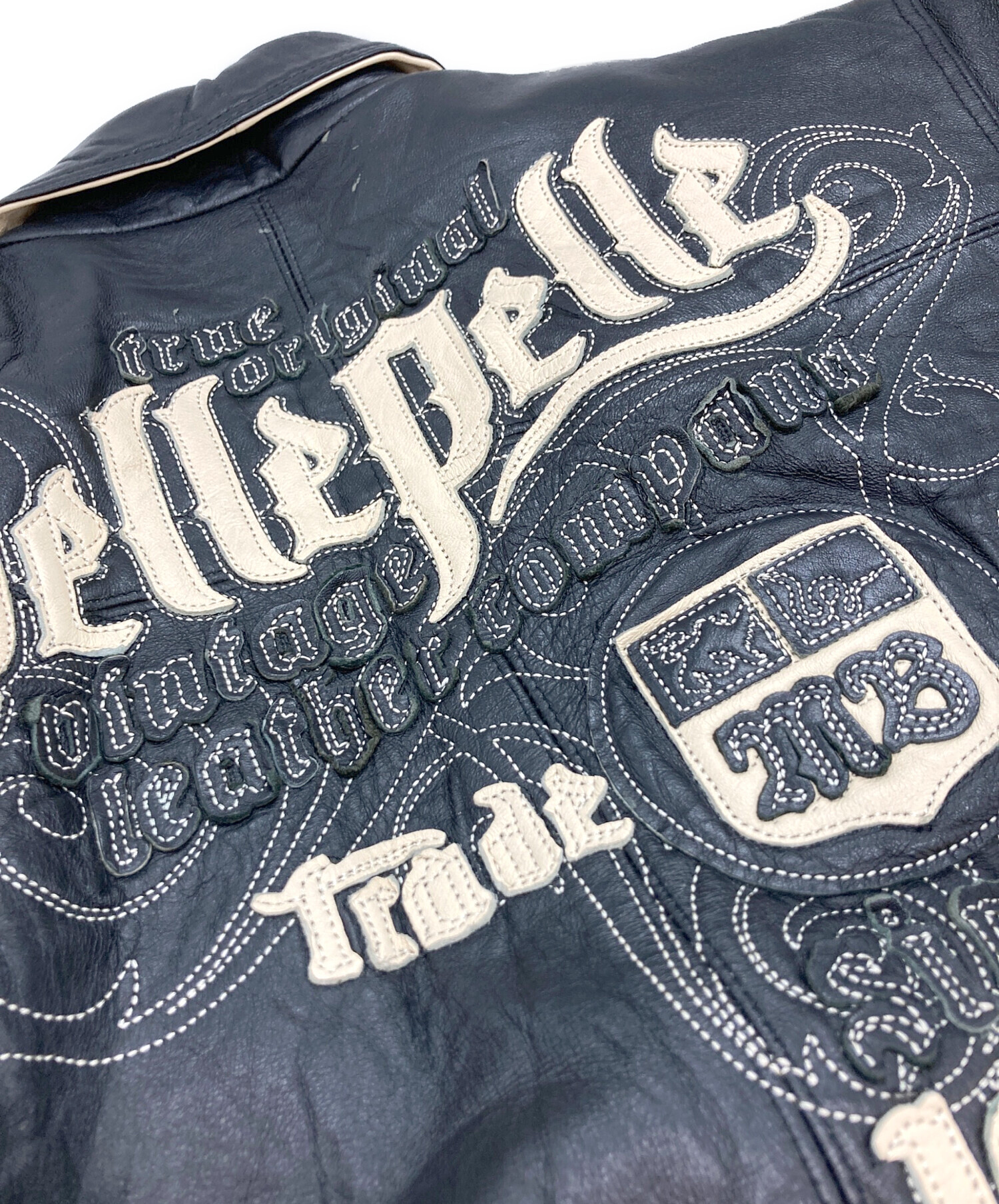 中古・古着通販】pellepelle (ペレペレ) レザージャケット ブラック