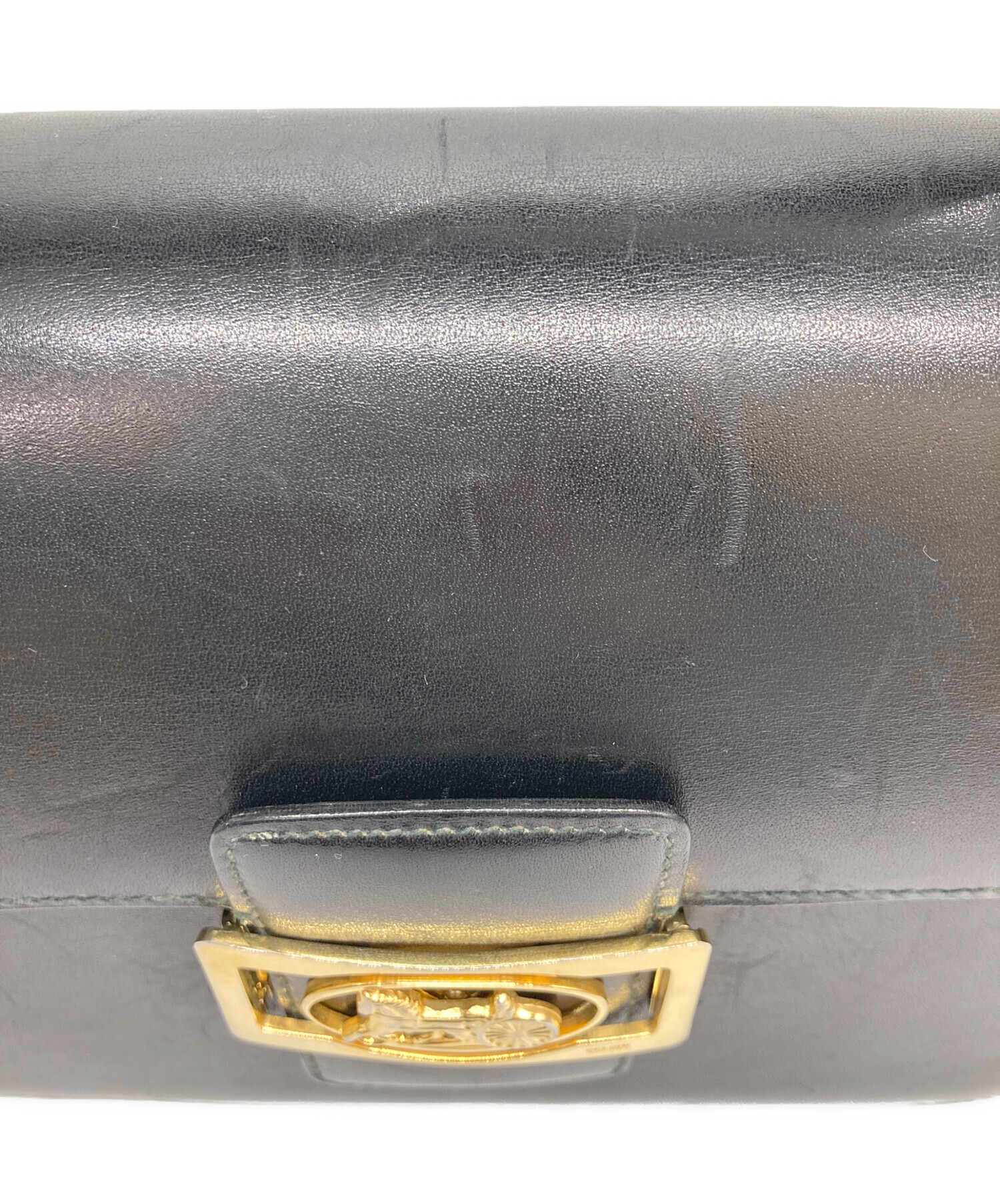 中古・古着通販】CELINE (セリーヌ) 馬車金具レザーショルダーバッグ