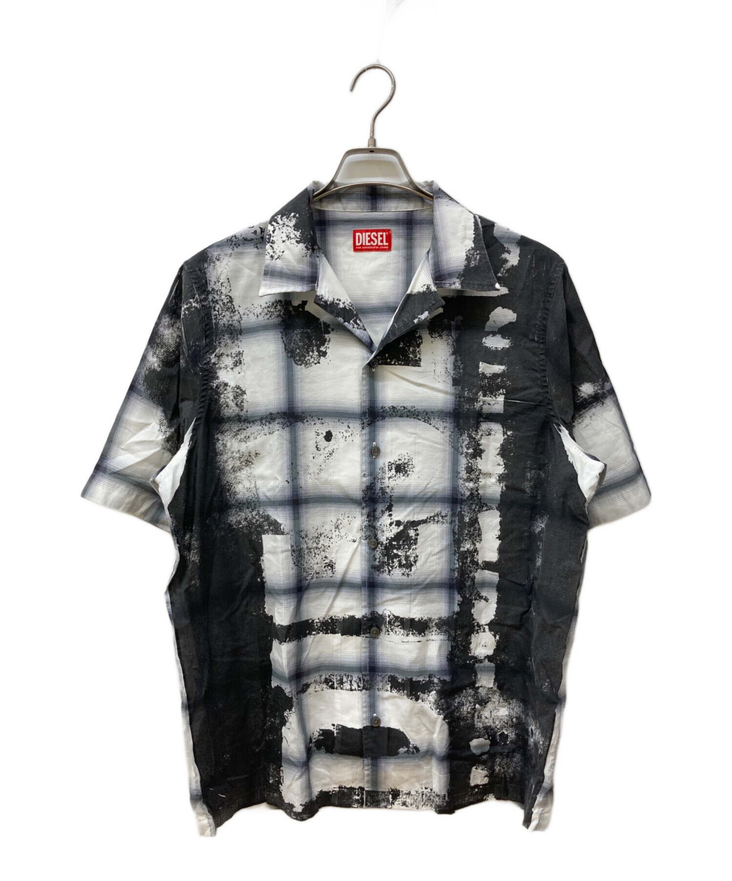 中古・古着通販】DIESEL (ディーゼル) オープンカラーシャツ ブラック