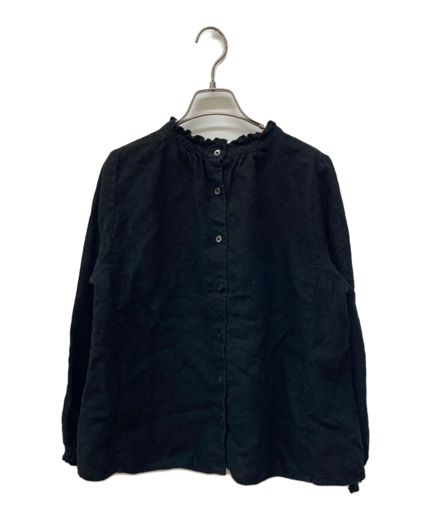 中古・古着通販】nest Robe (ネストローブ) リネンブラウス ブラック