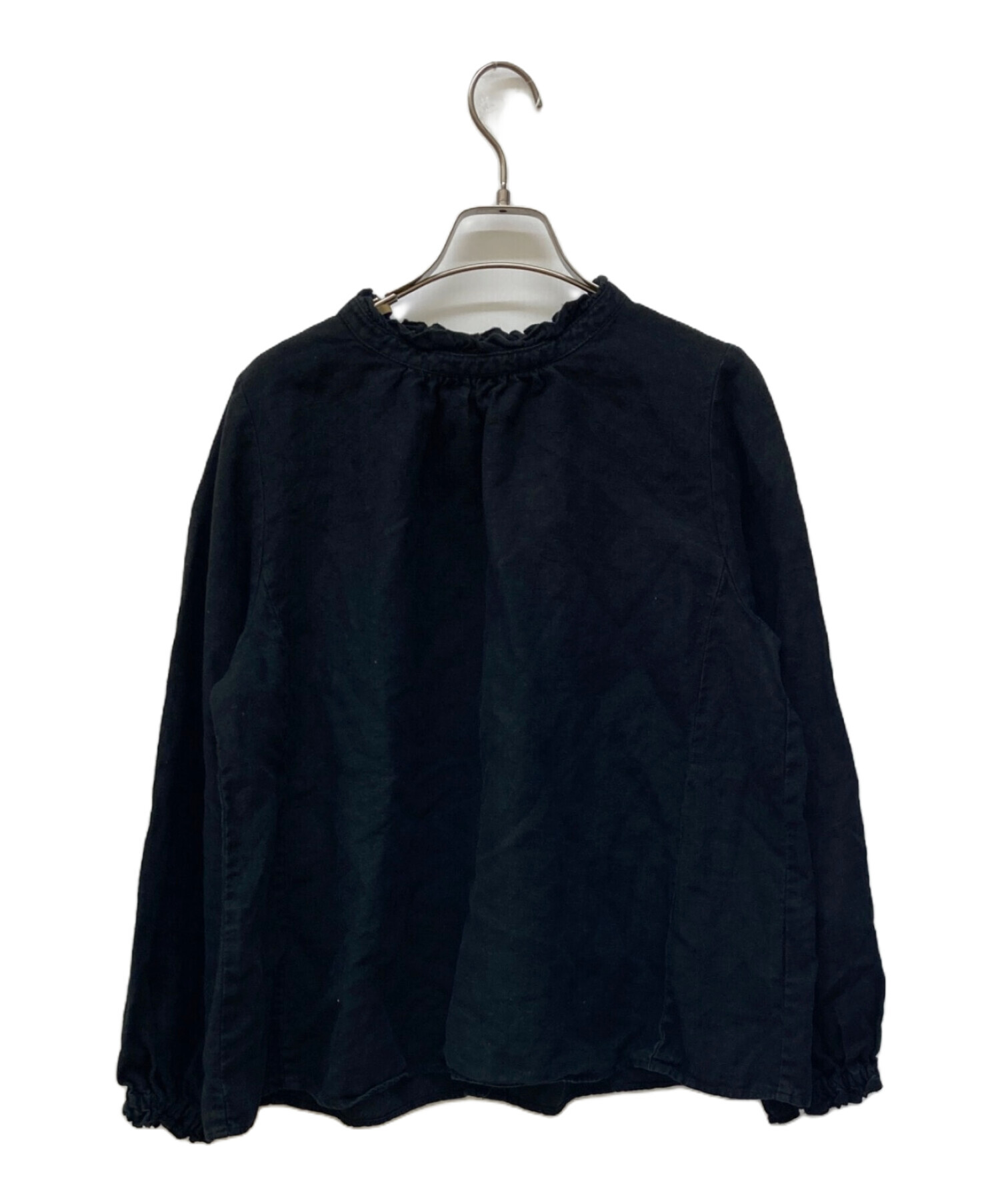 中古・古着通販】nest Robe (ネストローブ) リネンブラウス ブラック 