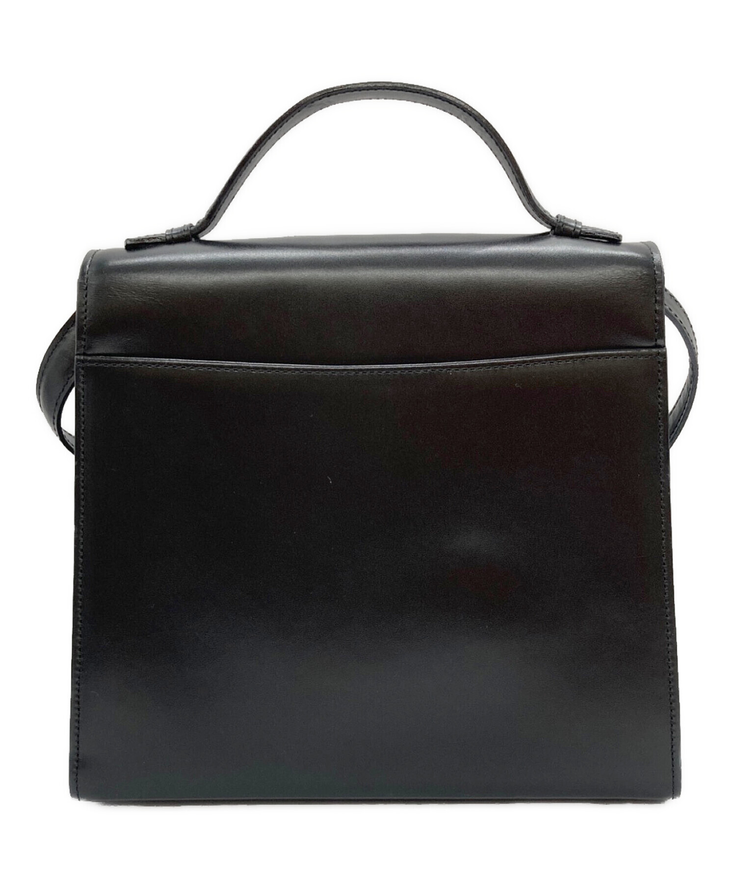 中古・古着通販】BALLY (バリー) レザーハンドバッグ ブラック