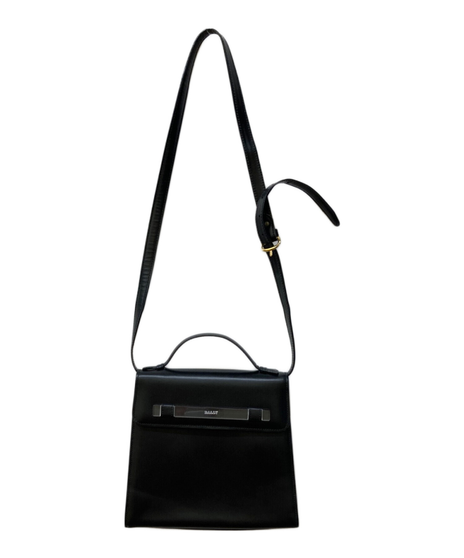 BALLY　バリー　レザー　ハンドバッグ 中古・古着通販】BALLY (バリー) レザーハンドバッグ ブラック