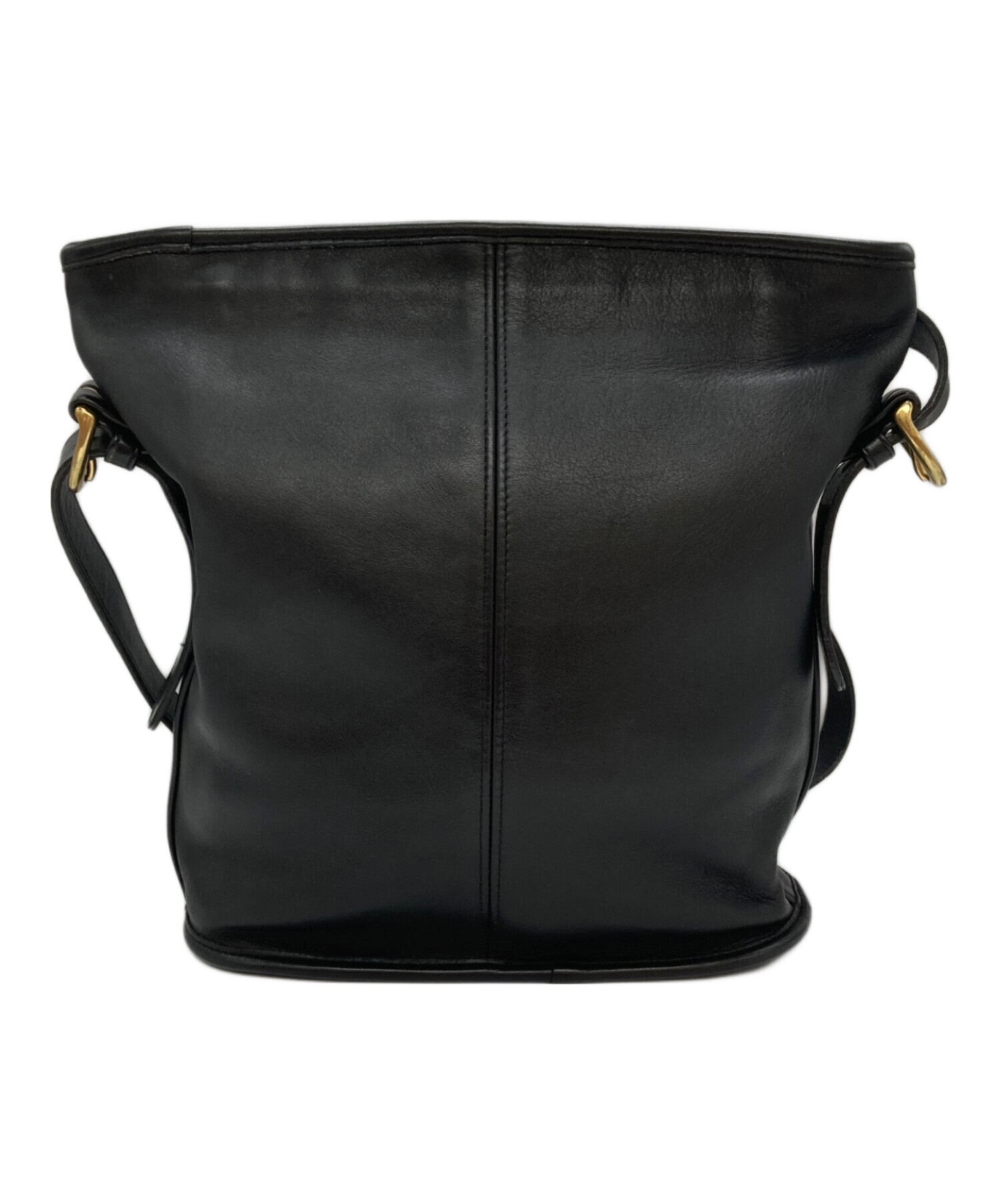 【お取り引き中】美品◆COACH◆/オプアートワンショルダーバッグ/ブラックレザー 中古・古着通販】COACH (コーチ) レザーショルダーバッグ ブラック