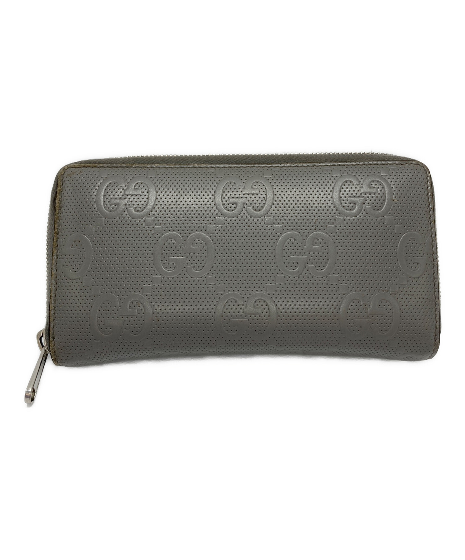 中古・古着通販】GUCCI (グッチ) GGエンボスジップアラウンド