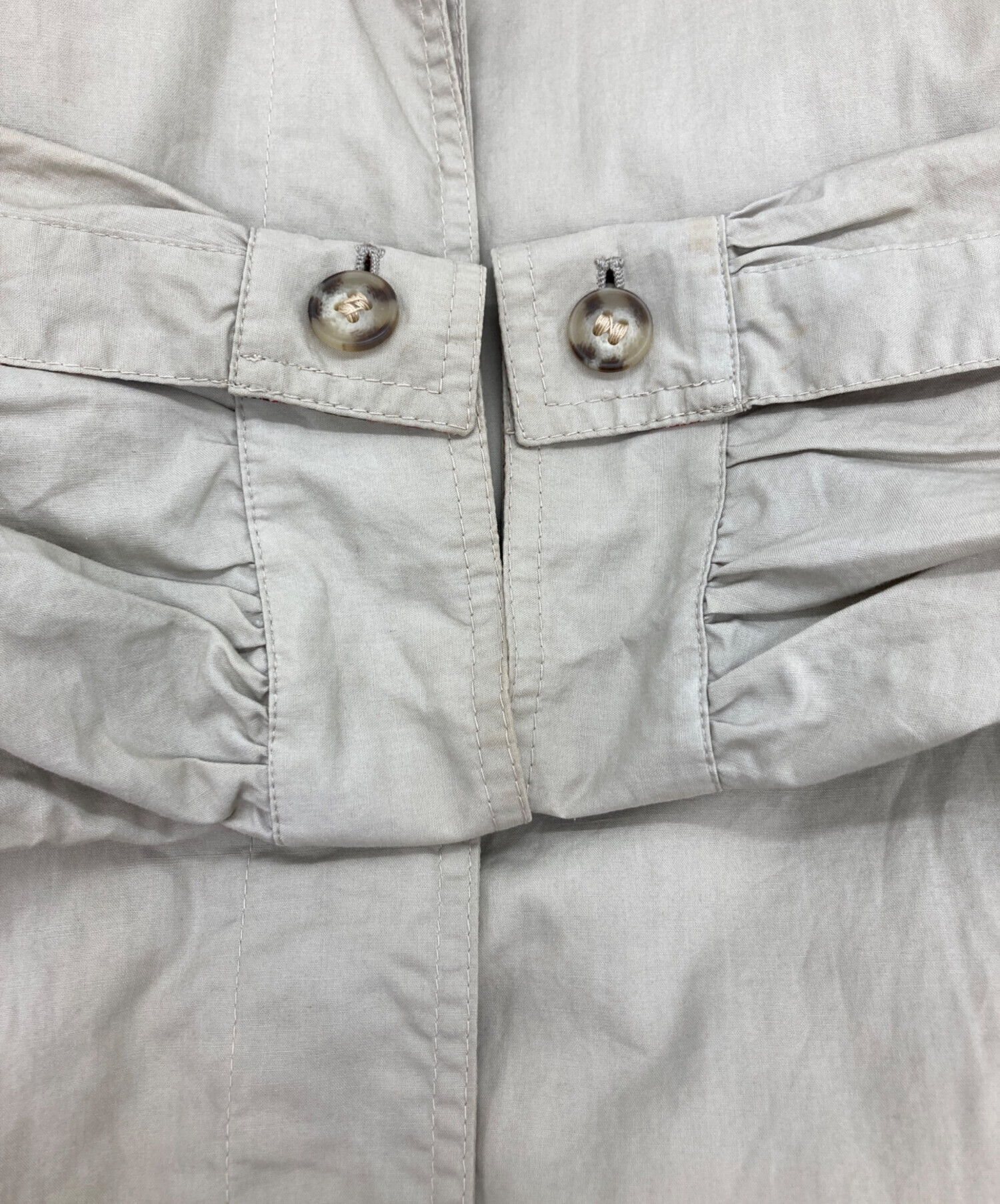 中古・古着通販】HERNO (ヘルノ) 比翼ステンカラーコート ベージュ