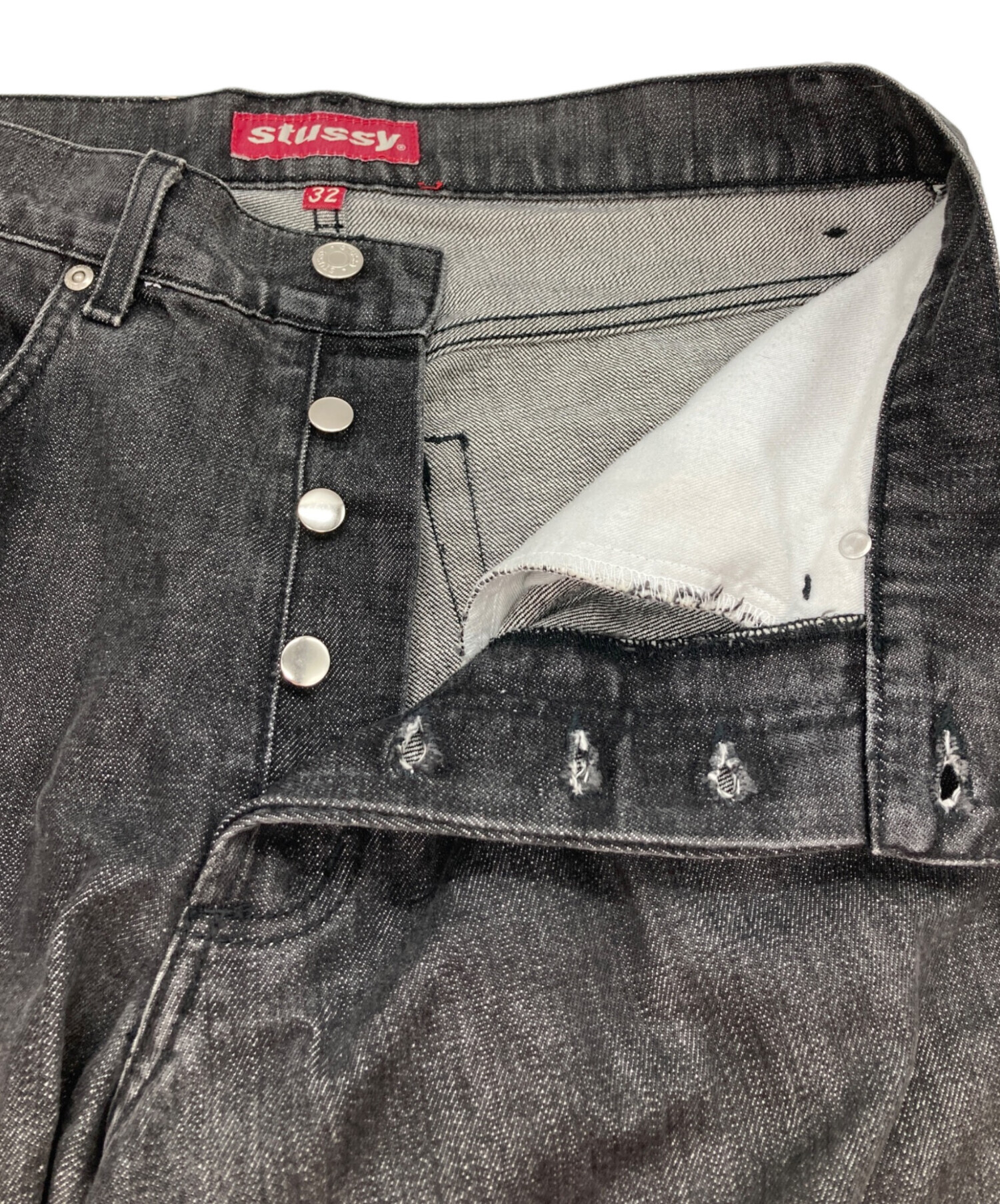 中古・古着通販】stussy (ステューシー) デニムパンツ ブラック サイズ