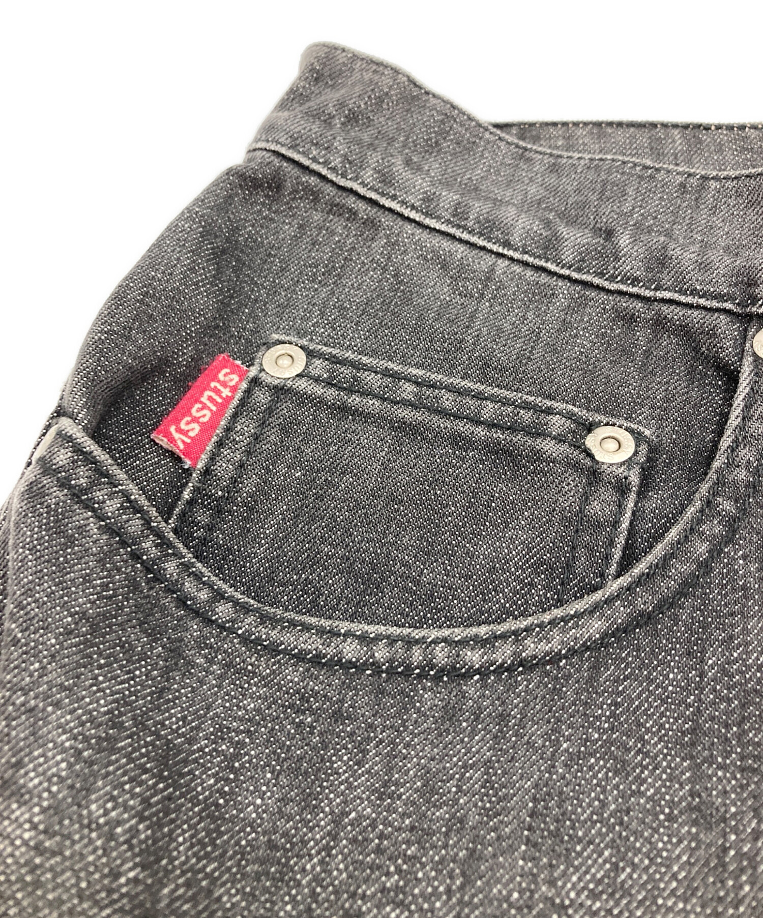 中古・古着通販】stussy (ステューシー) デニムパンツ ブラック サイズ