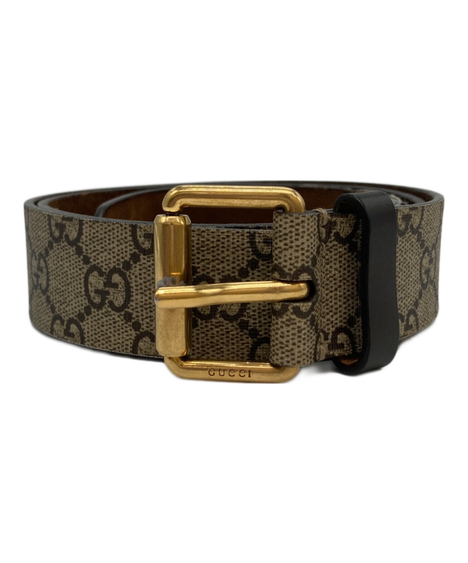 中古・古着通販】GUCCI (グッチ) スネークプリントレザーベルト/GG
