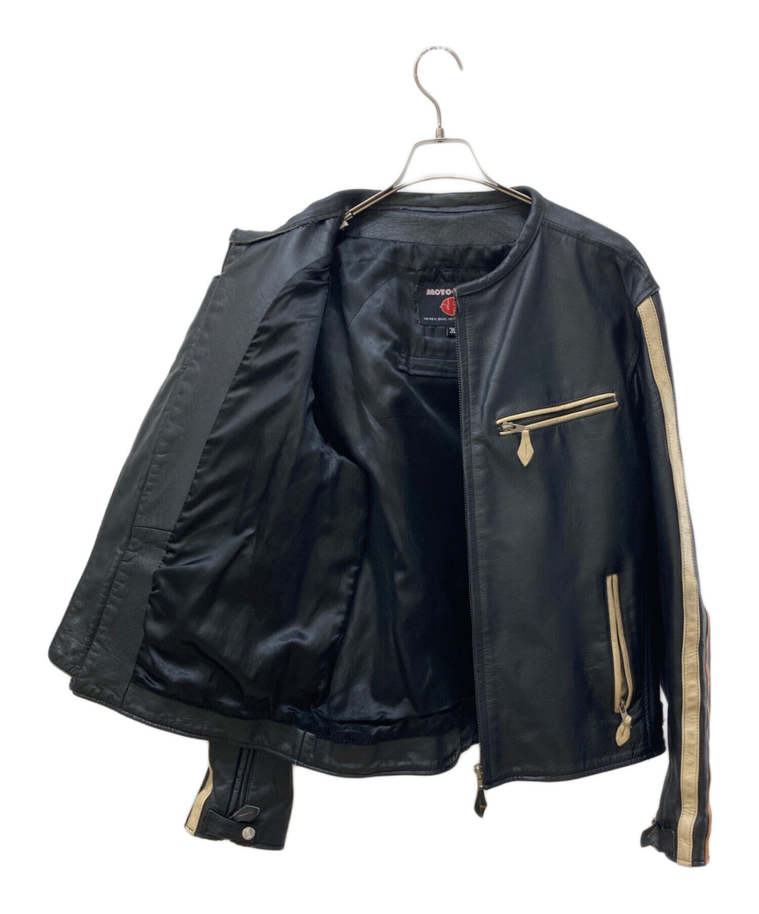 中古・古着通販】MOTO FIELD (モトフィールド) ノーカラーレザー
