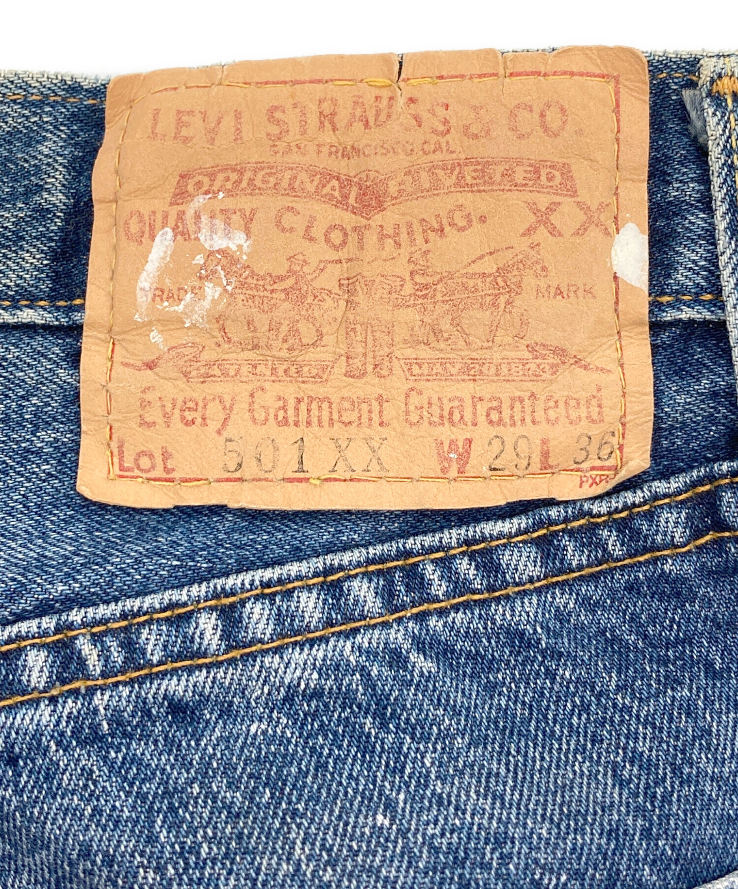 中古・古着通販】LEVI'S (リーバイス) ペイント加工501XX復刻デニム