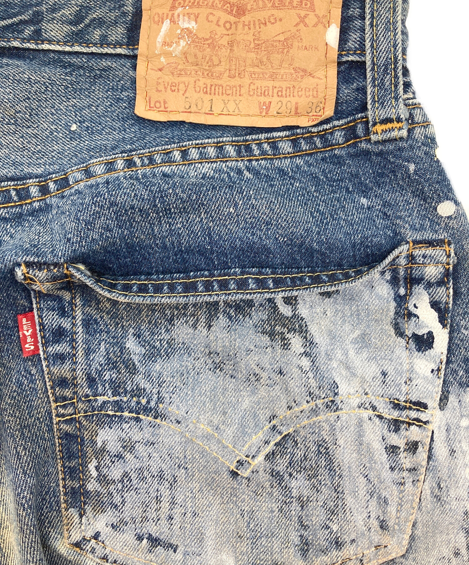 中古・古着通販】LEVI'S (リーバイス) ペイント加工501XX復刻デニム