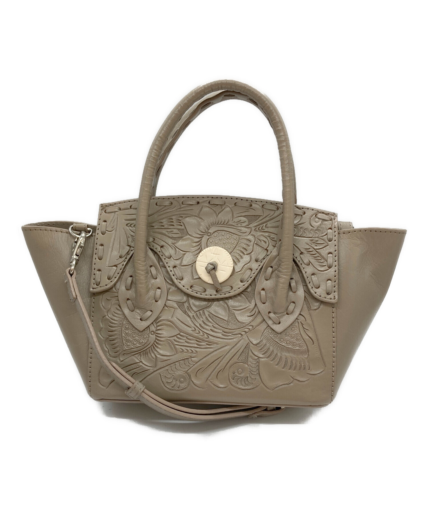 美品　Carving Tribes ファー付きパーティーバッグ Carving Tribes（カービング トライブス） WOMEN GRACE CONTINENTAL