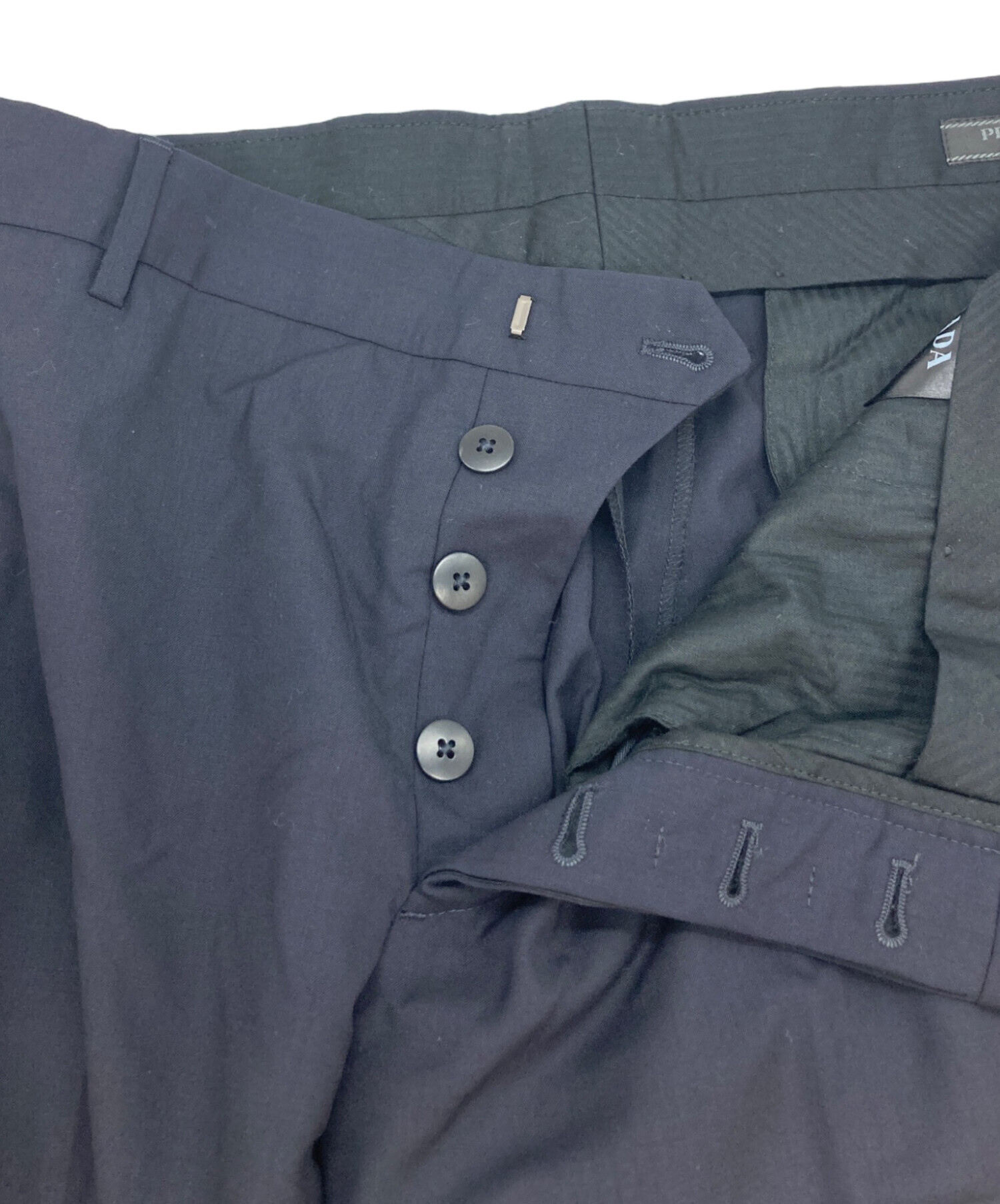 中古・古着通販】PRADA (プラダ) スラックス ネイビー サイズ:50