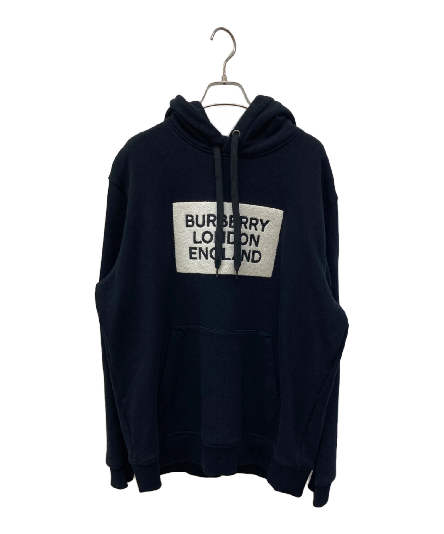 中古・古着通販】BURBERRY (バーバリー) ロゴパーカー ブラック サイズ 