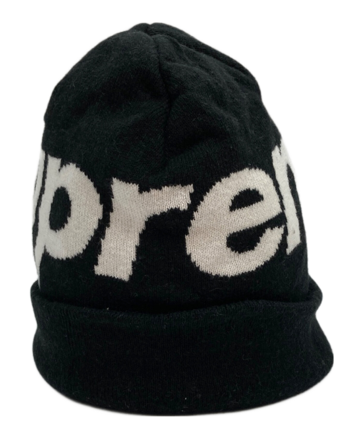 Supreme ブラック ニット帽 中古・古着通販】Supreme (シュプリーム) big logo beanie/ニット帽