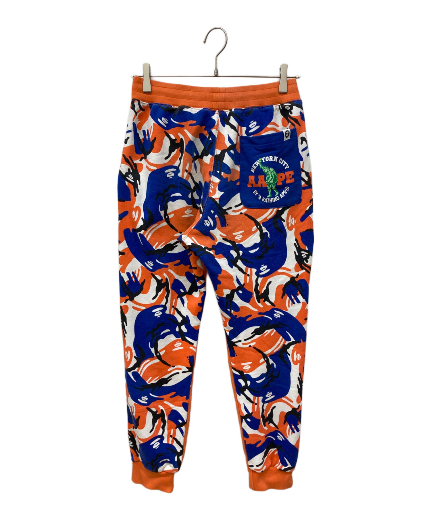 A BATHING APE グレースェットパンツ オレンジストライプ 中古・古着通販】Aape BY A BATHING APE (エーエイプ バイ ア