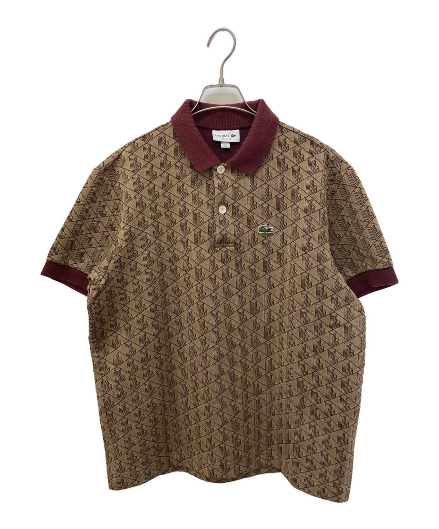 中古・古着通販】LACOSTE (ラコステ) モノグラムジャカードポロシャツ