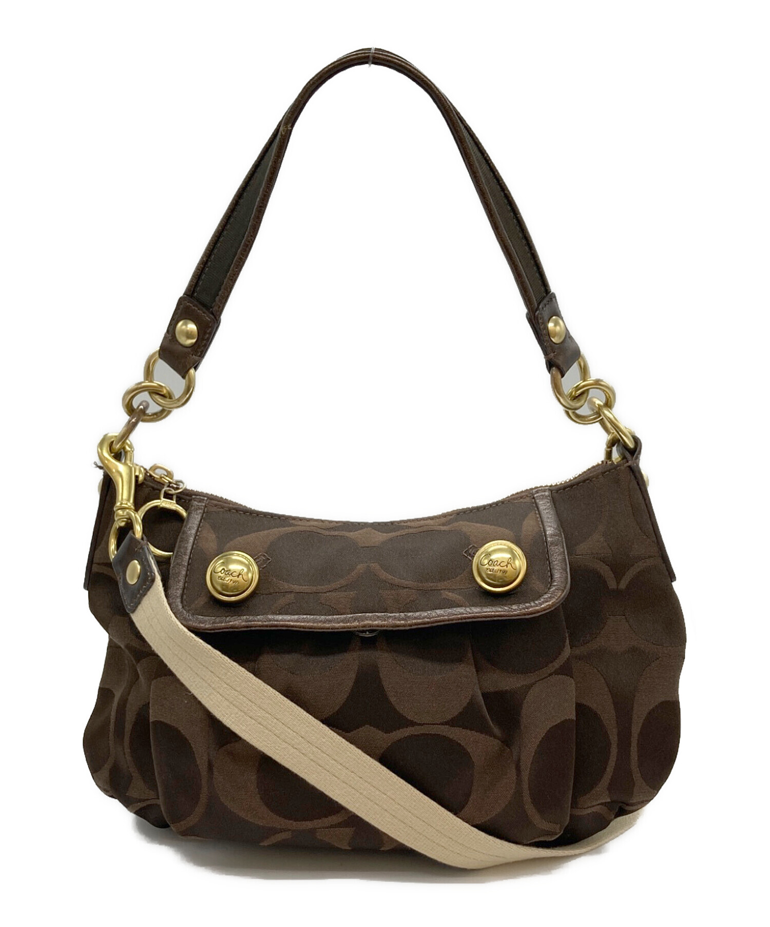 中古・古着通販】COACH (コーチ) ホーボータイプシグネチャーワン