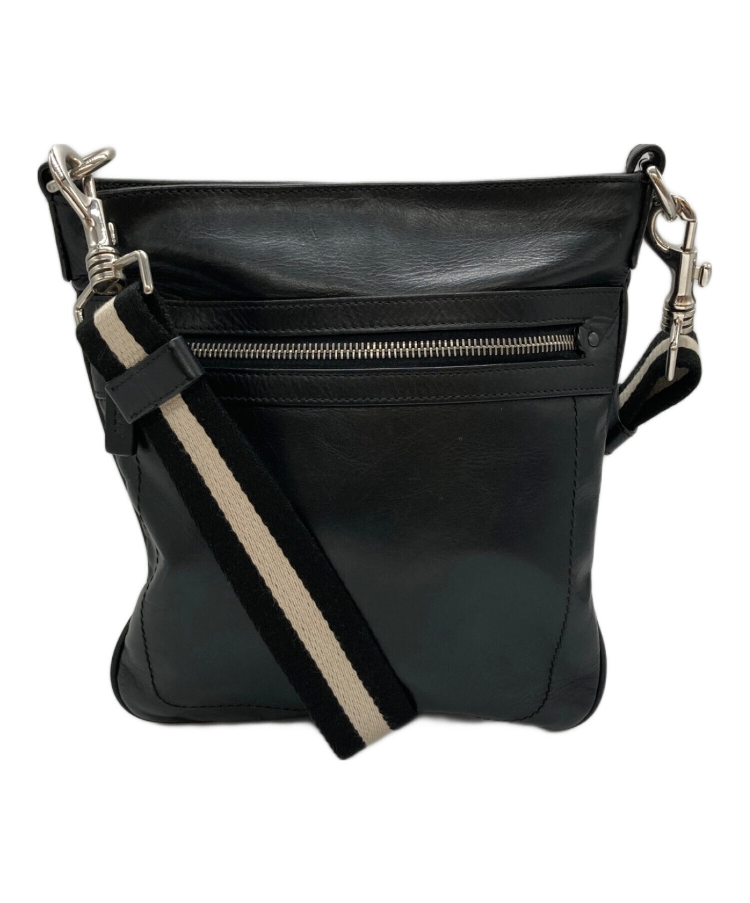 美品 BALLY バリー レザー ショルダーバッグ 黒 ブラック Bally（バリー） ショルダーバッグ MECOY メコイ メンズ レザー バリー
