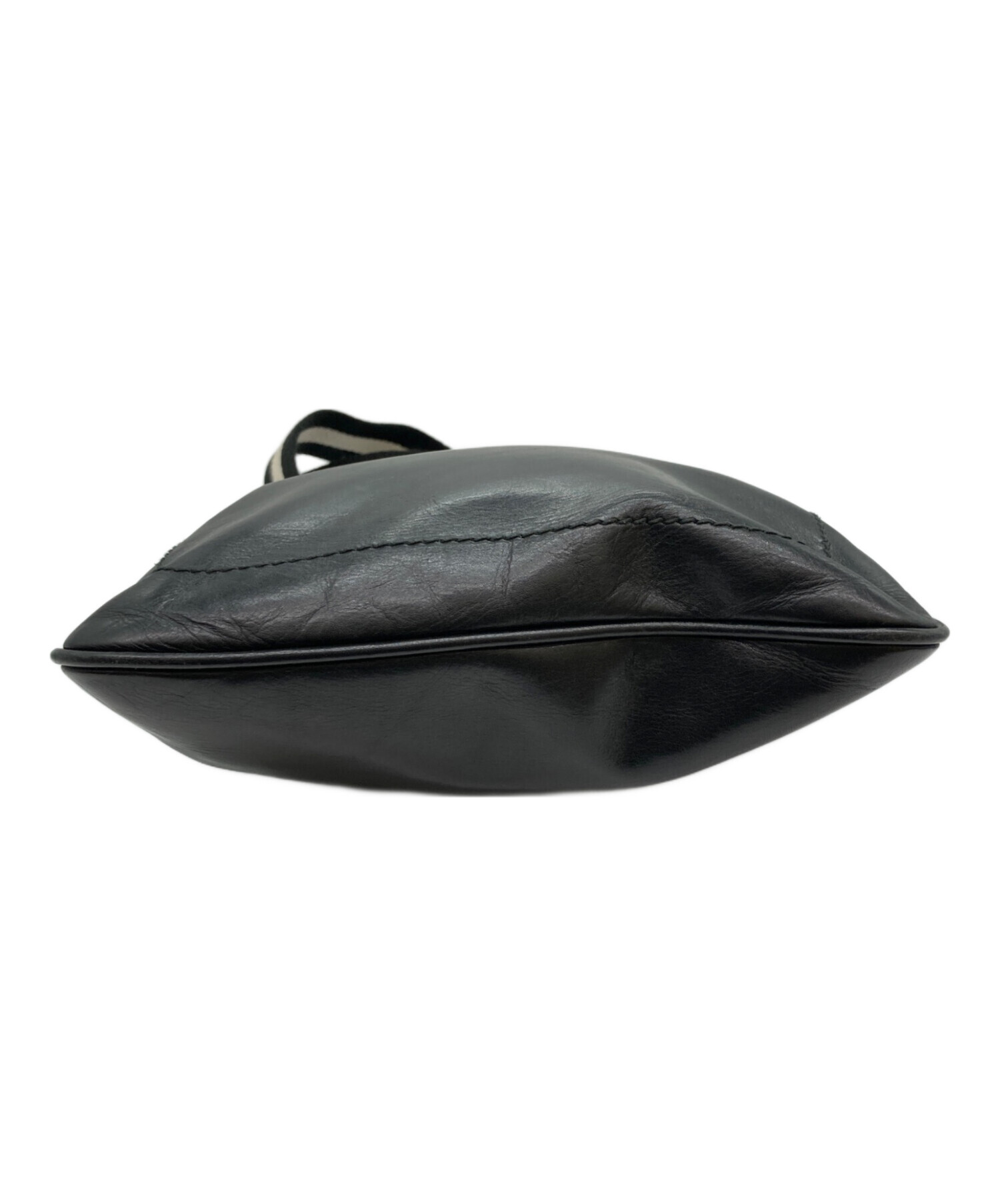 中古・古着通販】BALLY (バリー) レザーショルダーバッグ ブラック