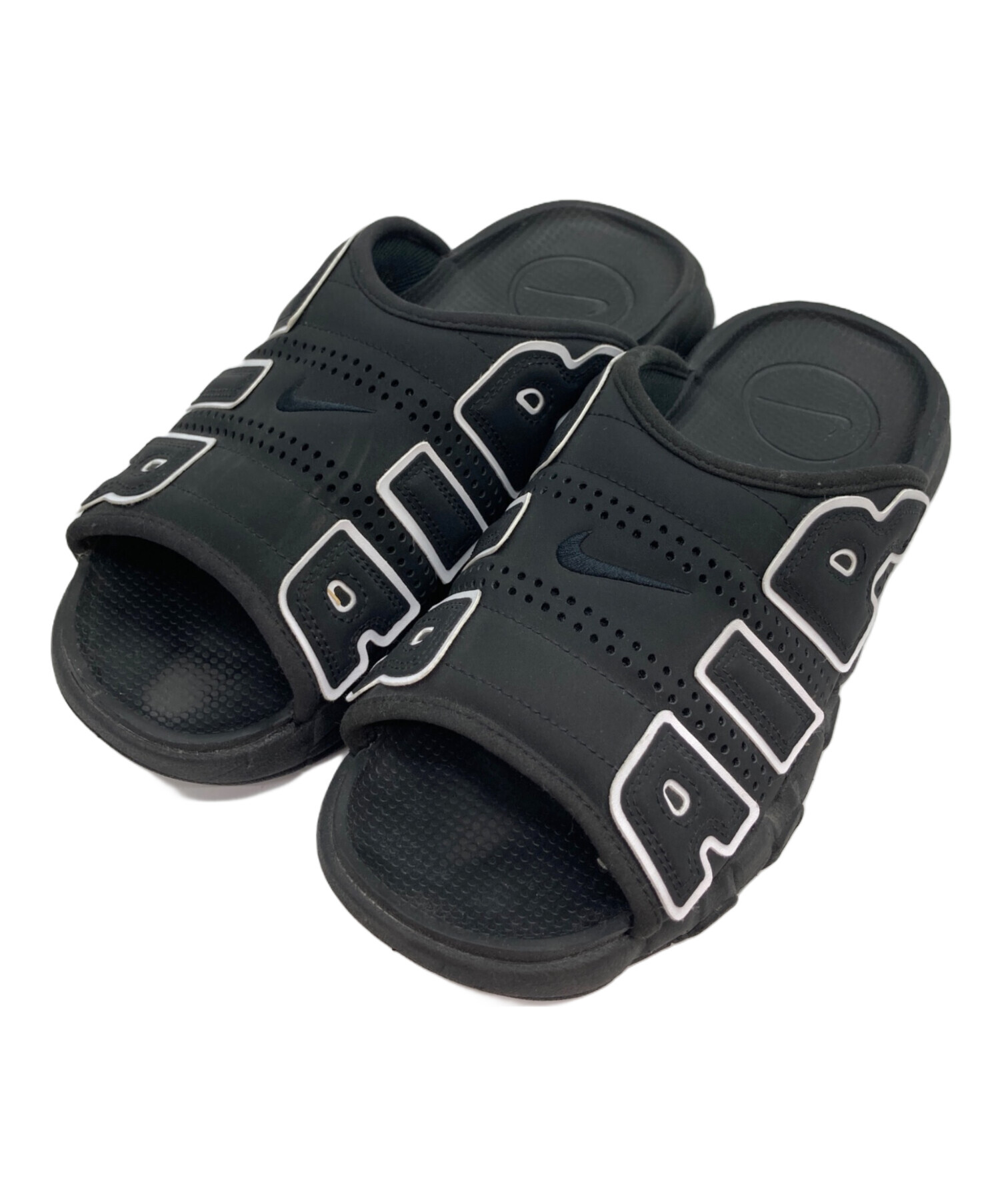 中古・古着通販】NIKE (ナイキ) Air More Uptempo Slides ブラック