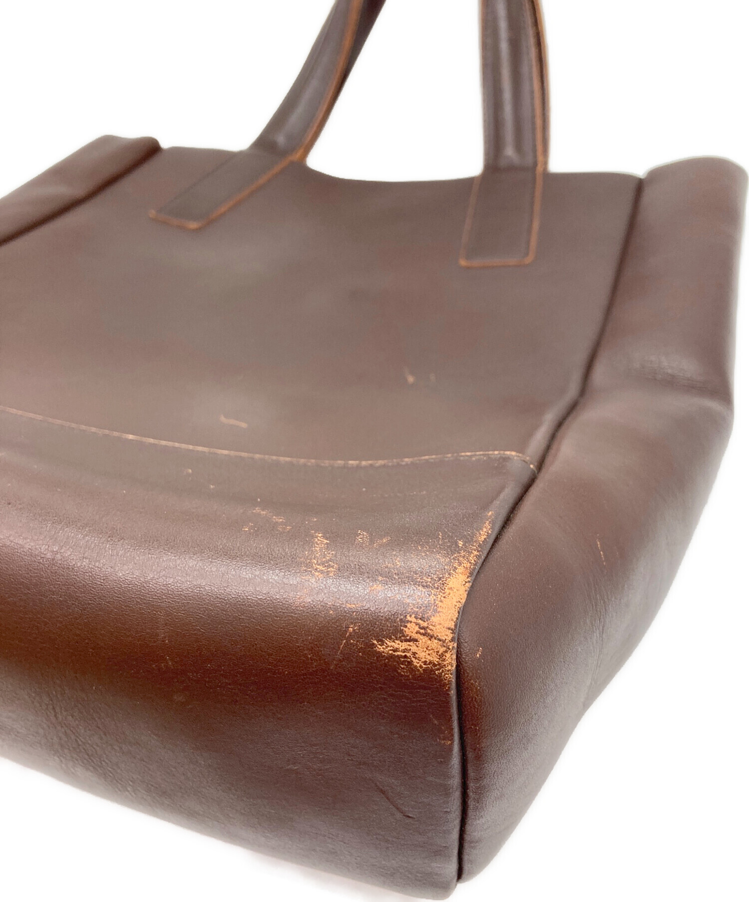 中古・古着通販】ISSEY MIYAKE (イッセイミヤケ) レザーハンドバッグ
