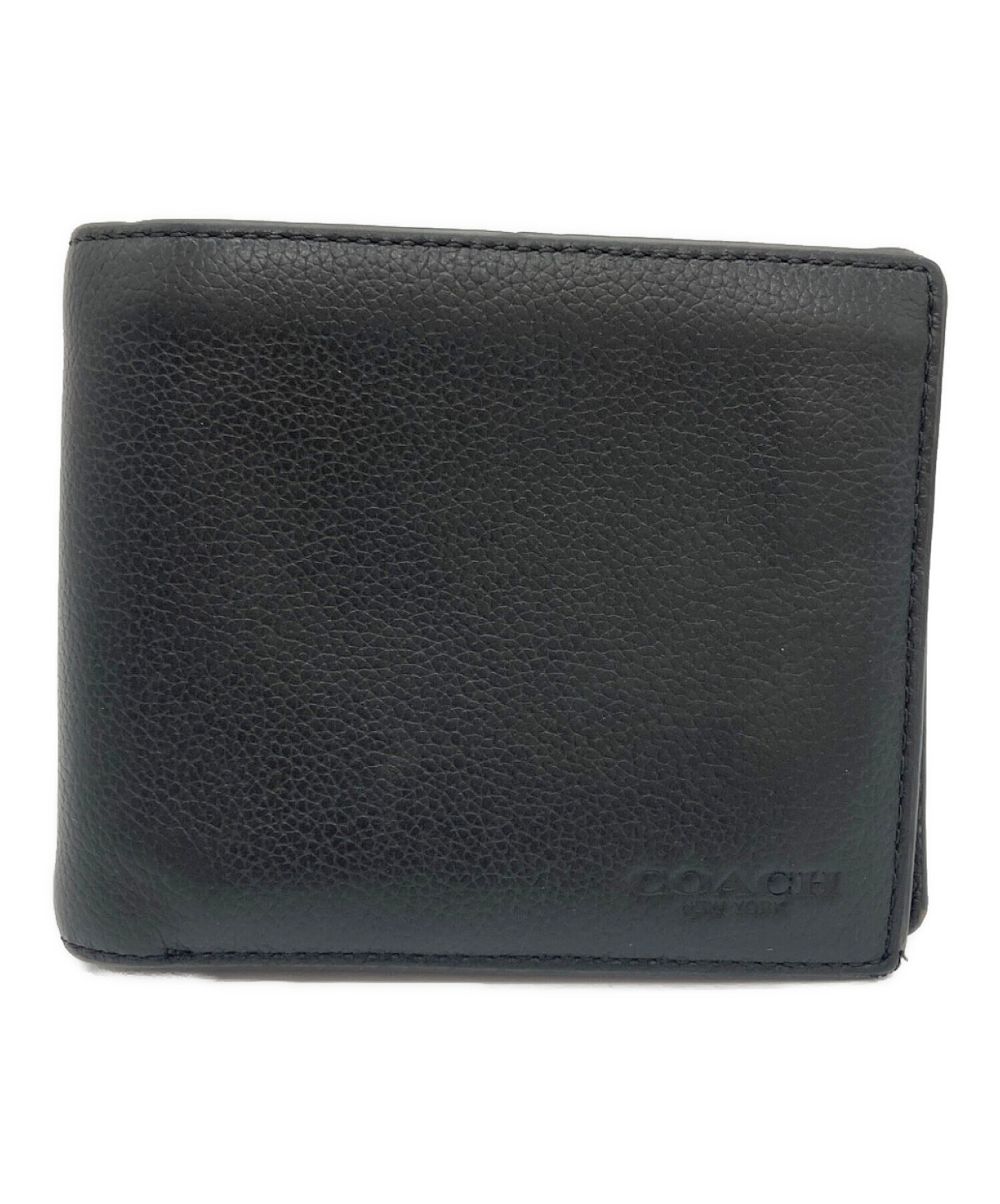 中古・古着通販】COACH (コーチ) 2つ折り財布 ブラック｜ブランド 