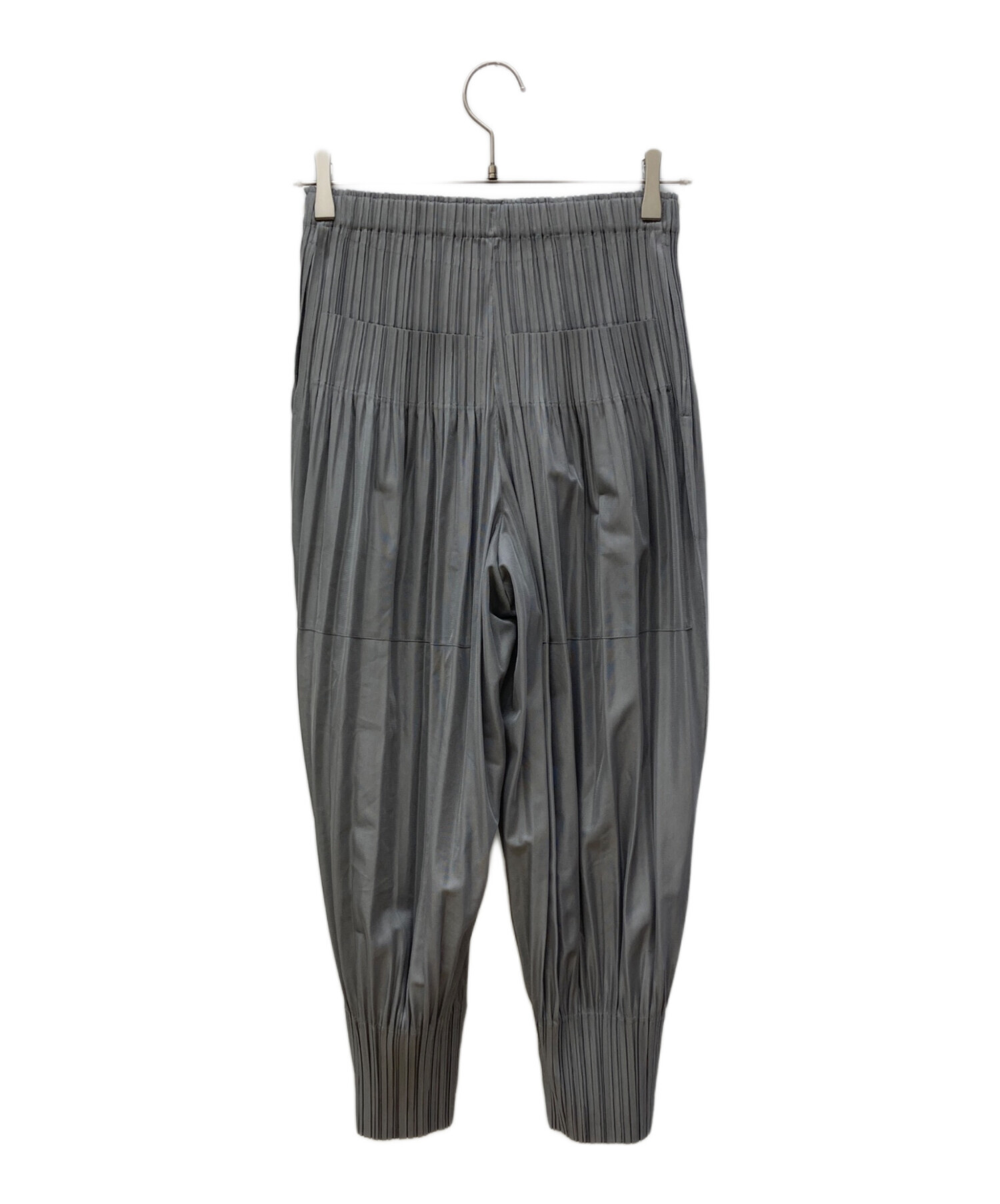 【プリーツプリーズ】パンツ　グレー　サイズ4 プリーツプリーズ パンツ グレー PLEATS PLEASE ISSEY MIYAKE