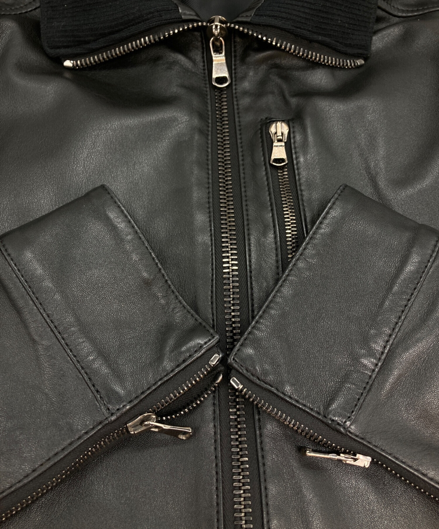 中古・古着通販】Junhashimoto (ジュンハシモト) レザージャケット