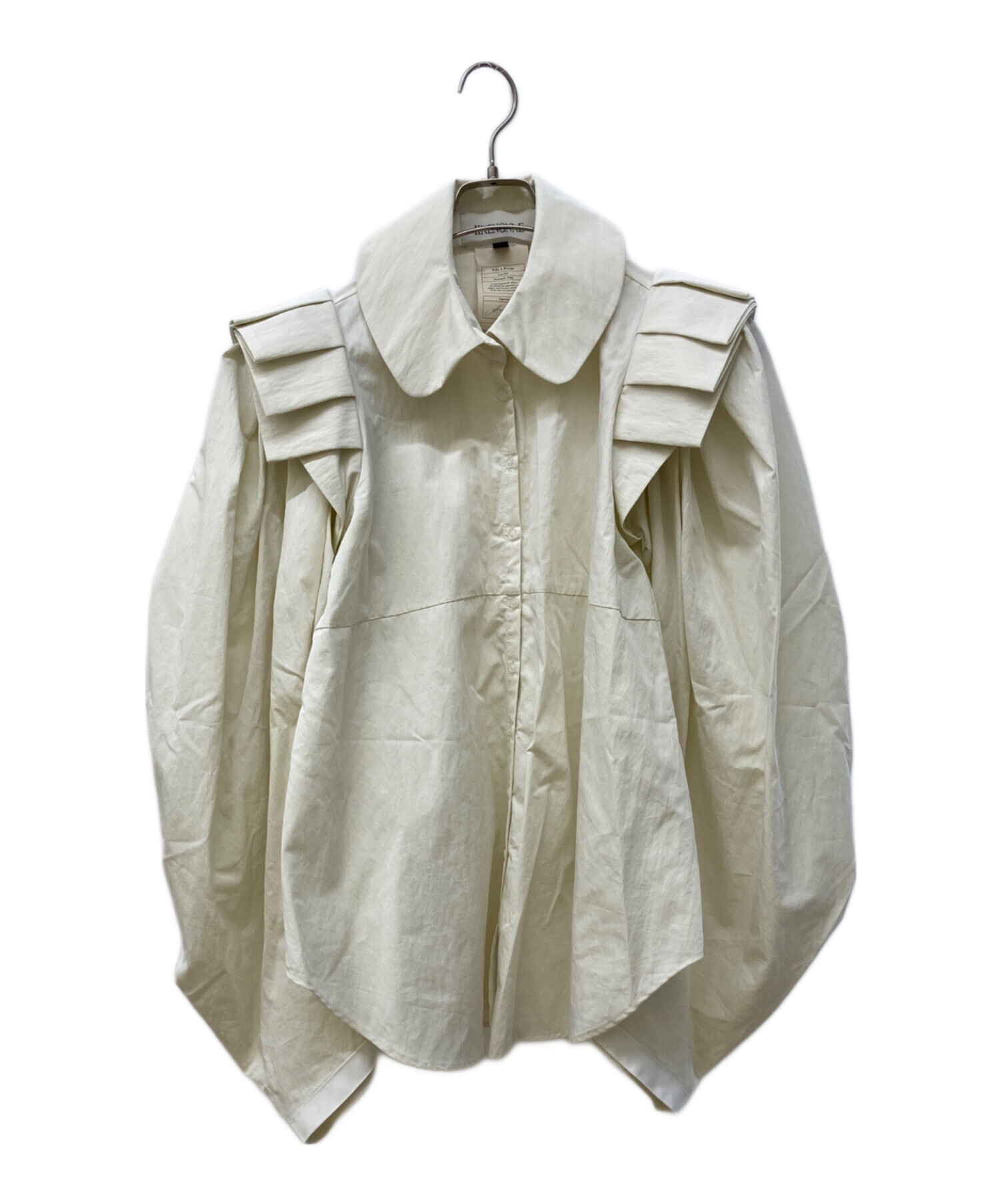 中古・古着通販】HAENGNAE (ヘンネ) フリルショルダーシャツブラウス 
