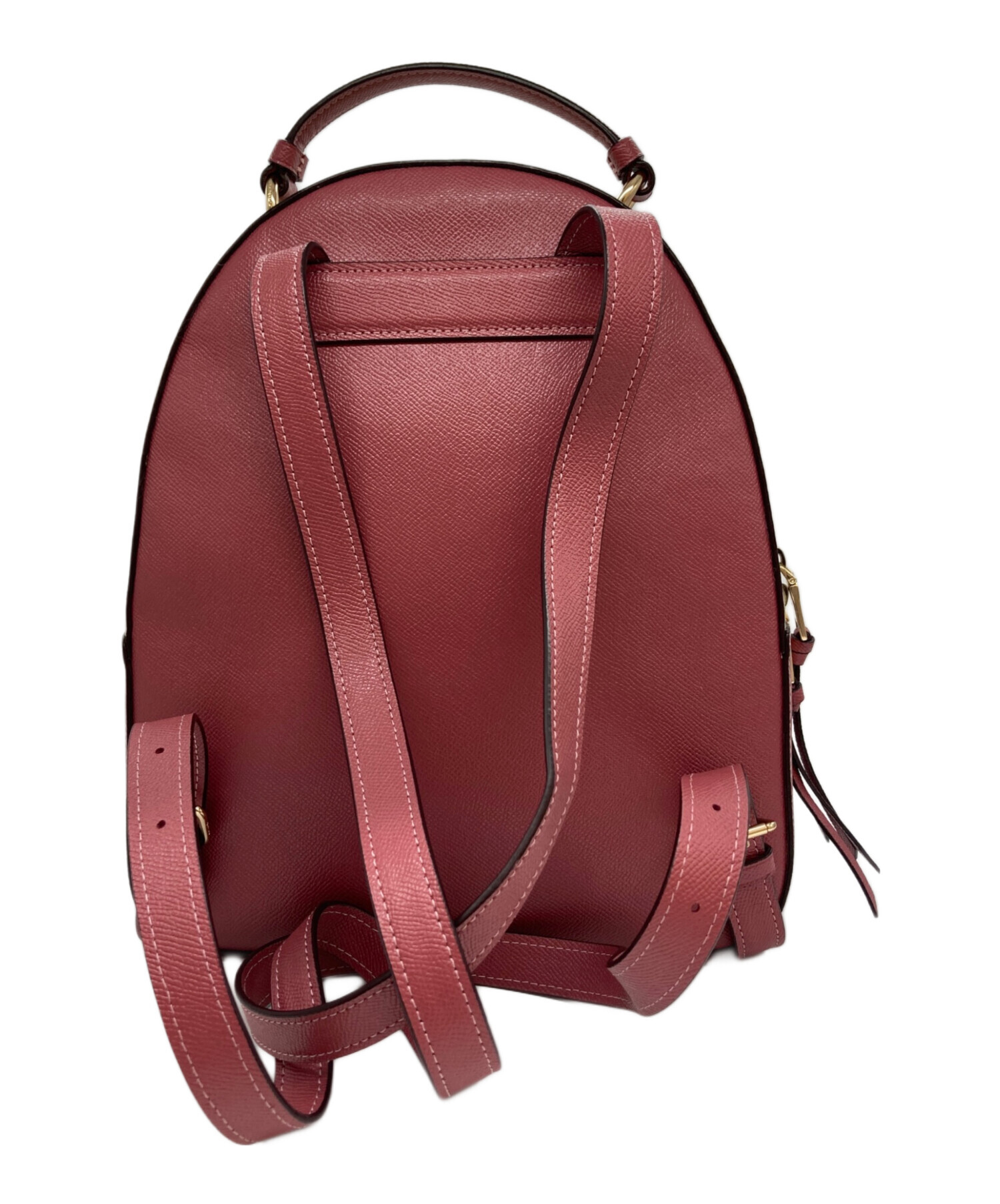美品 COACH コーチリュック バックパック シグネチャー レッド ピンク 中古・古着通販】COACH (コーチ) リュック ピンクベージュ｜ブランド