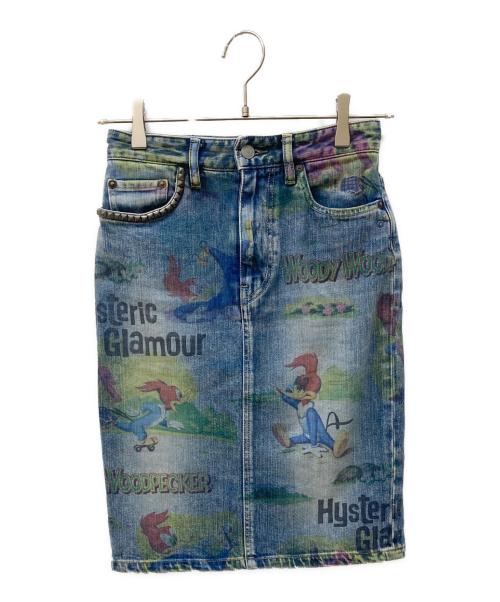 極美品 00's ヒステリックグラマー ワッペン総柄 デニム 膝丈スカート S 中古・古着通販】Hysteric Glamour (ヒステリックグラマー) woody