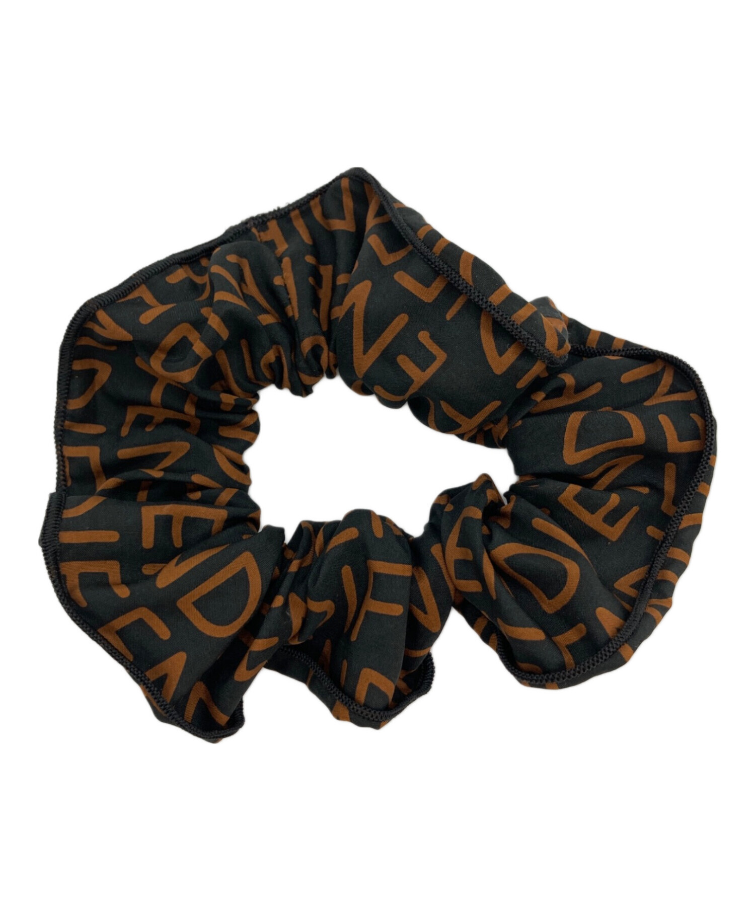 FENDI ロゴ入りべっ甲 バレッタ ブラウン ブラック シュシュ 袋付き 中古 中古・古着通販】FENDI (フェンディ) ズッカ柄シュシュ ブラウン