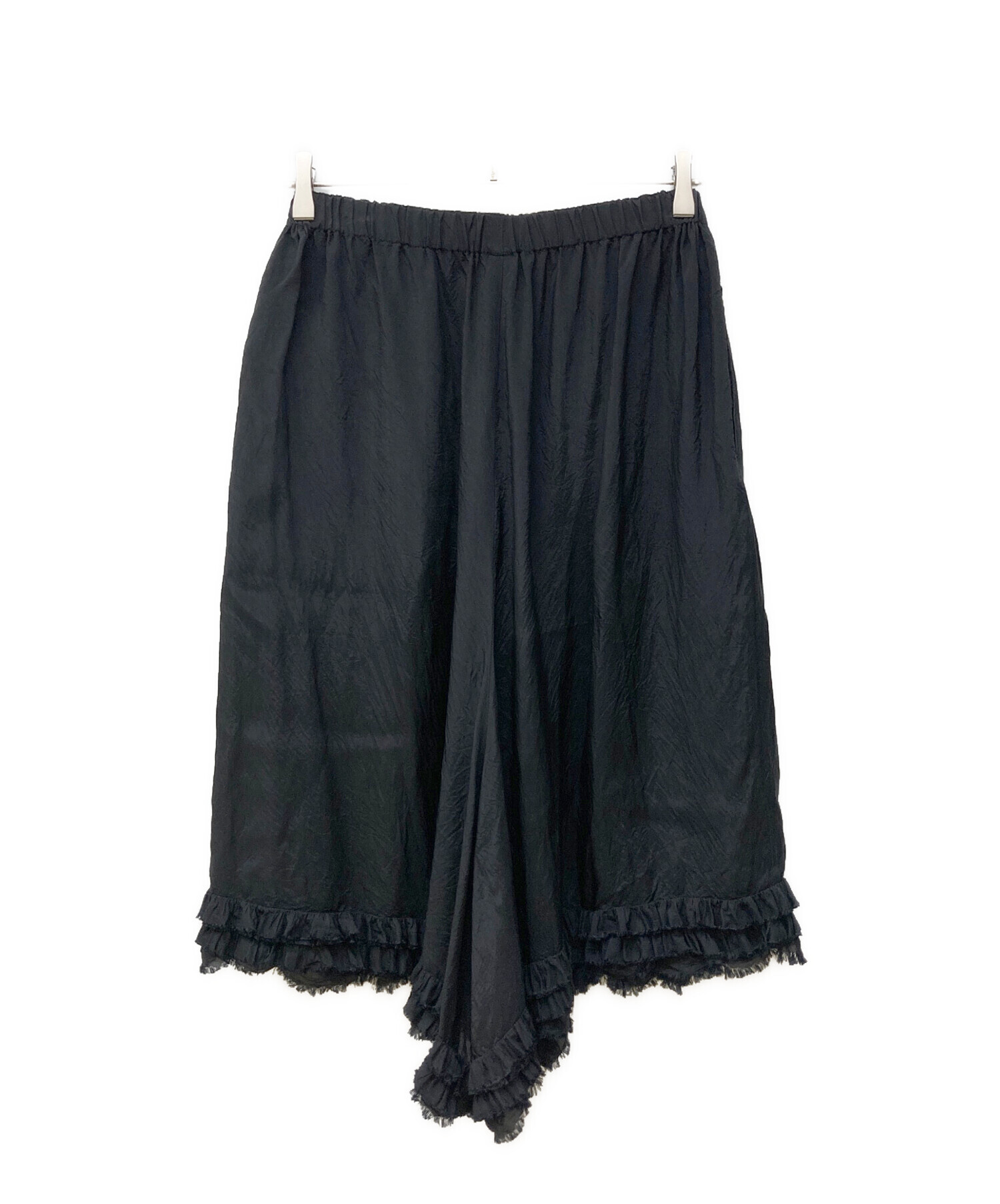 COMME des GARCONS 変形フリルスカート サイズXS ブラック 中古・古着通販】COMME des GARCONS (コムデギャルソン) シースルー