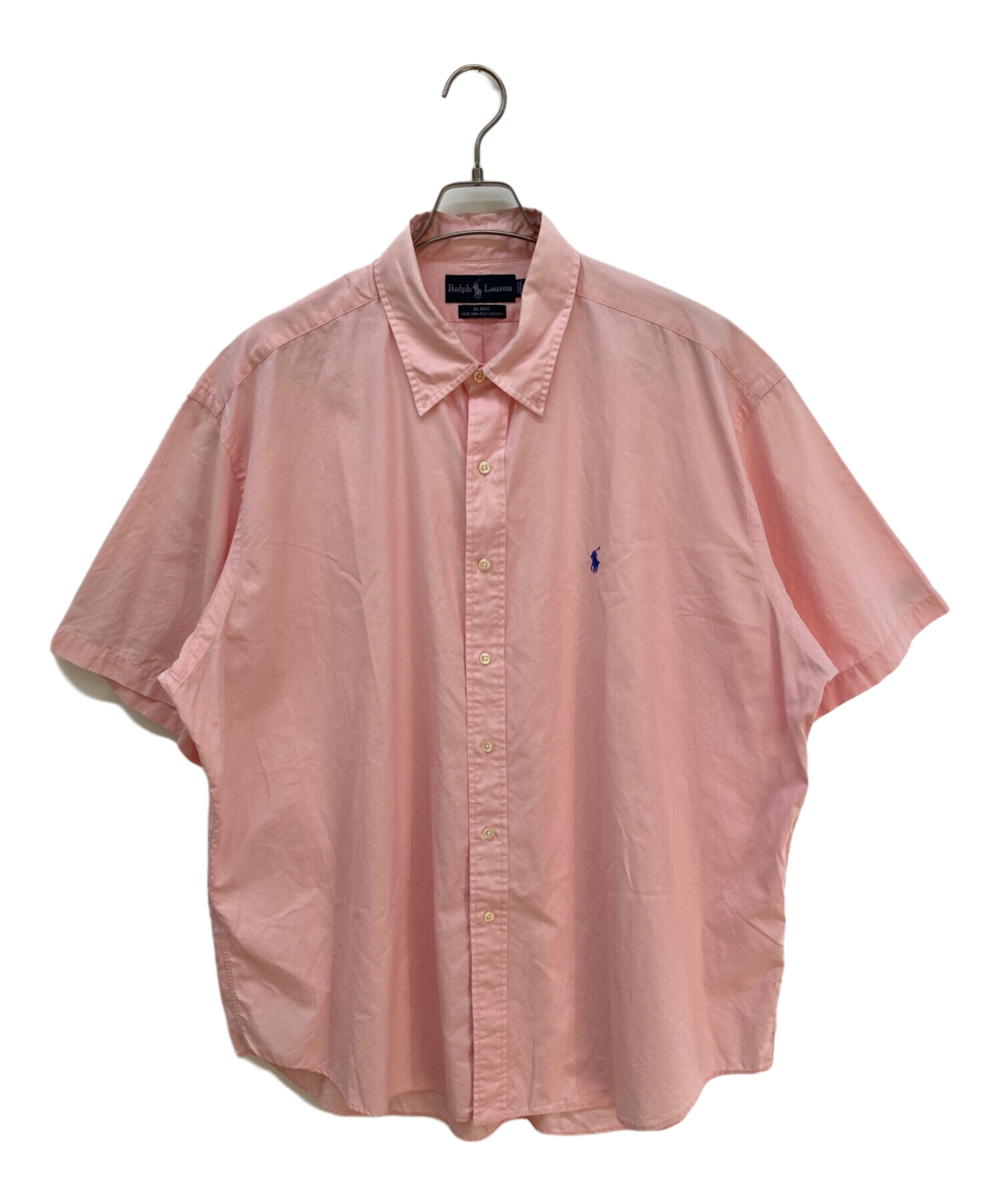 中古・古着通販】RALPH LAUREN (ラルフローレン) 半袖シャツ ピンク 