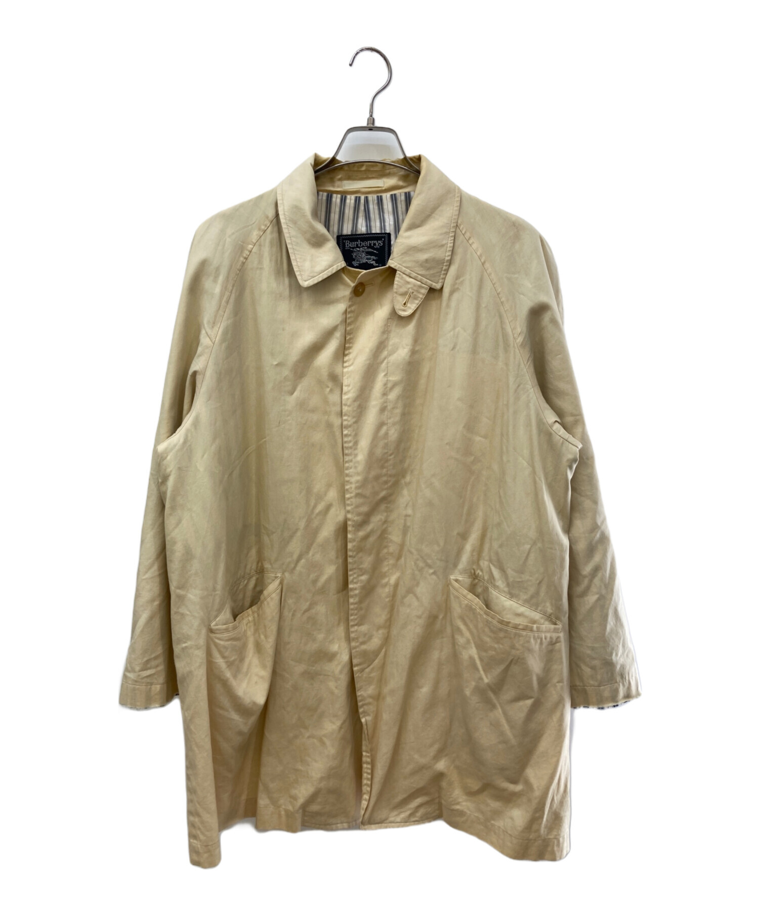 ●Burberry’s・バーバリーズシルク100%ステンカラーコート●L〜XL 中古・古着通販】Burberry's (バーバリー) シルクステンカラーコート