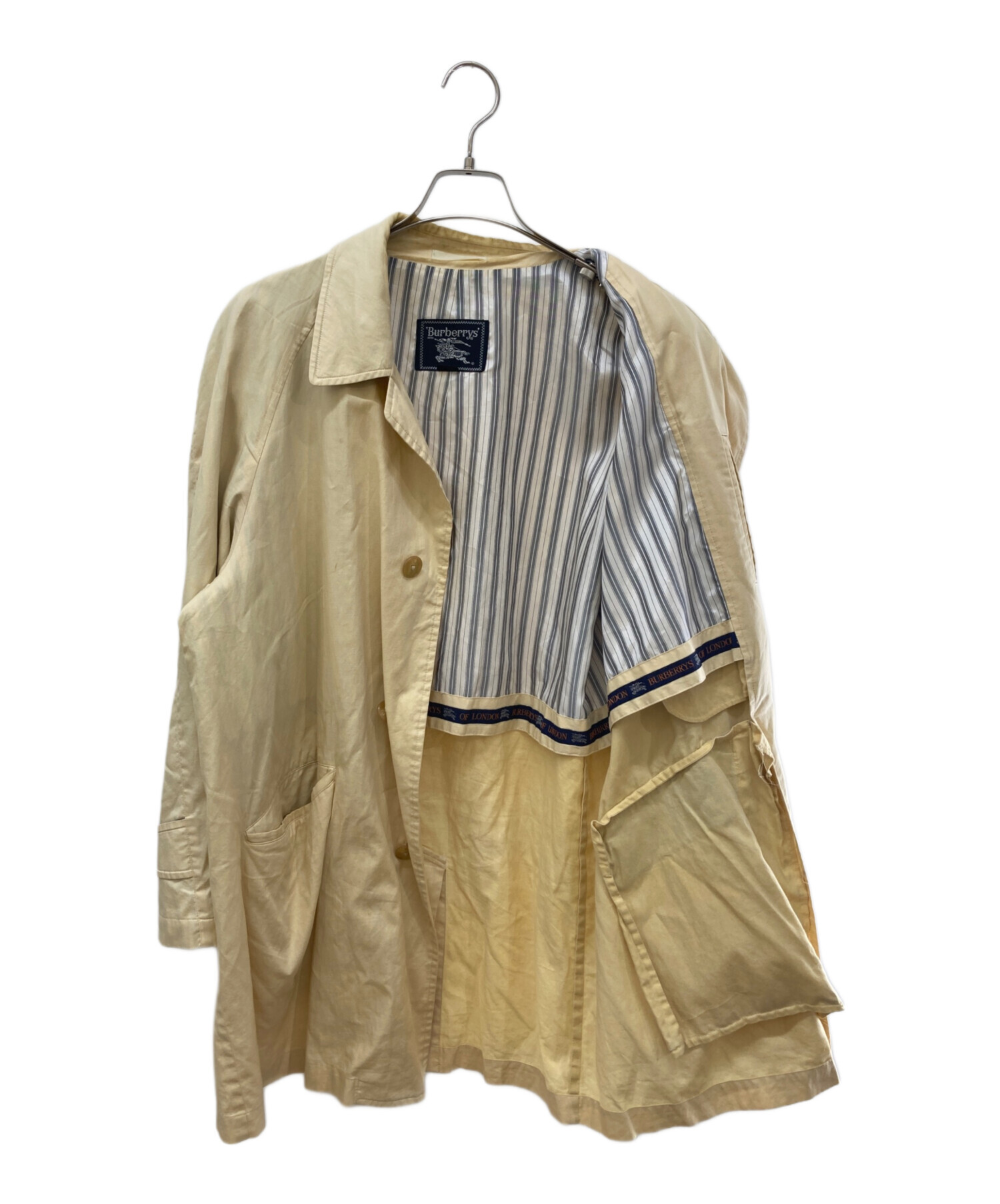 Burberry ベージュ ステンカラーコート クリーニング後数回着用 BURBERRY (バーバリー) コットン ステンカラー コート CAMDEN